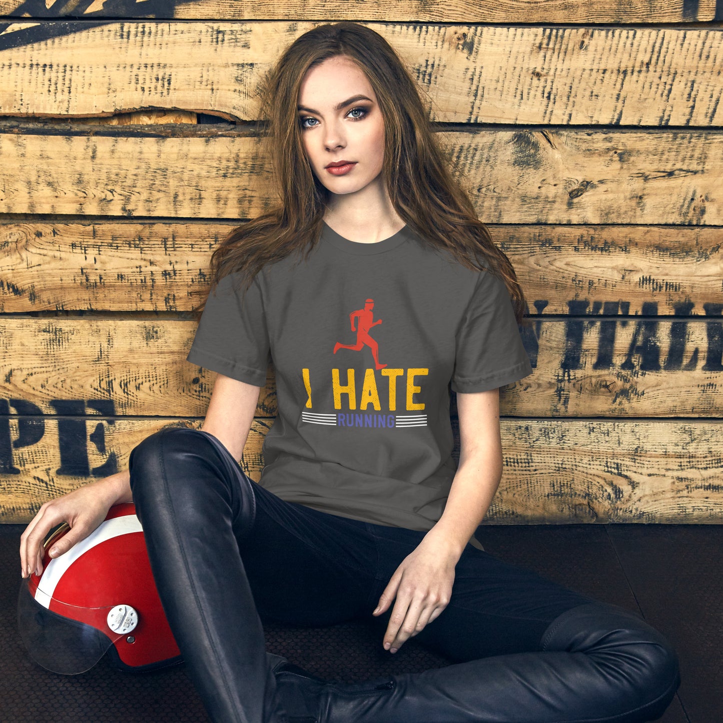 I HATE RUNNING unisex running t-shirt