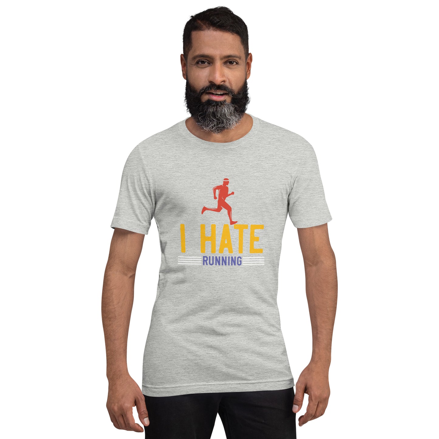 I HATE RUNNING unisex running t-shirt