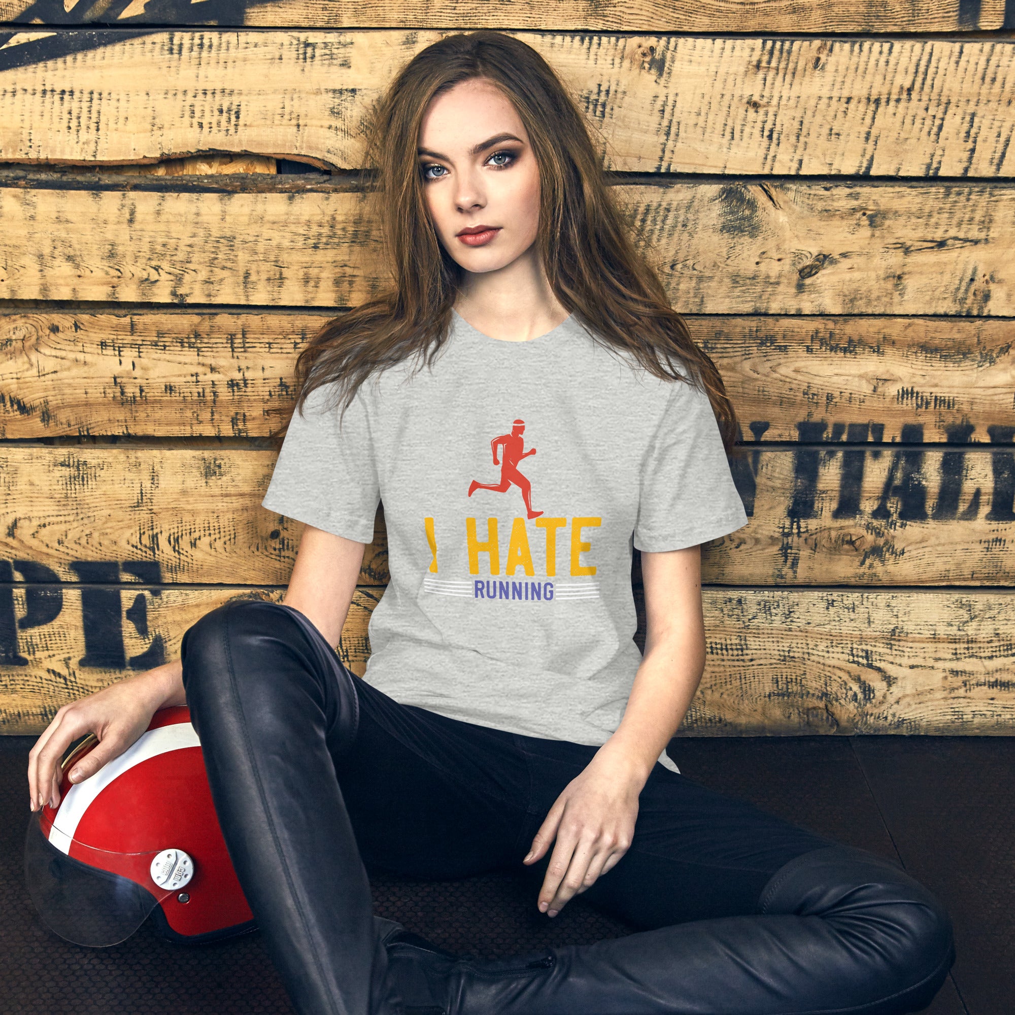 I HATE RUNNING unisex t-shirt