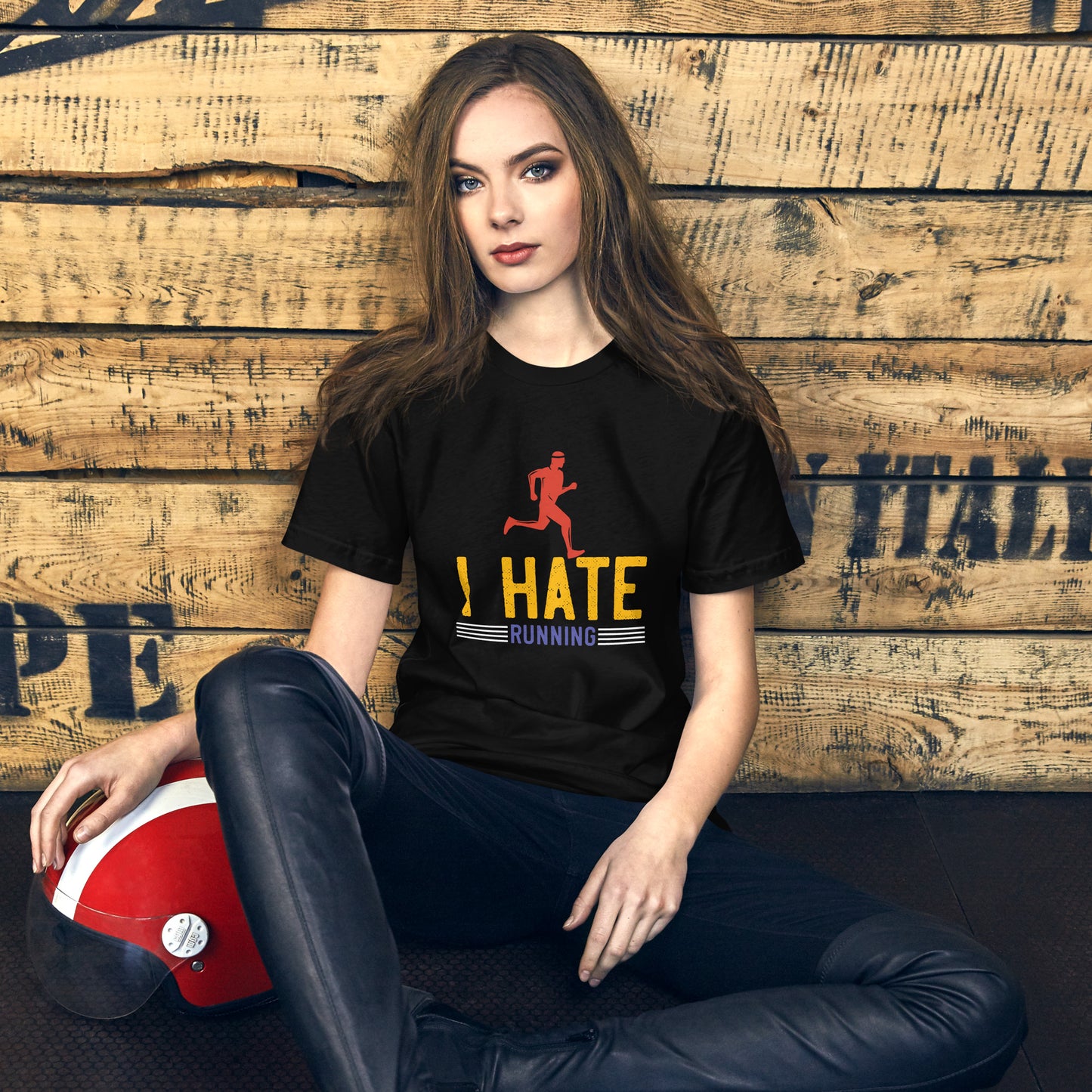 I HATE RUNNING unisex running t-shirt