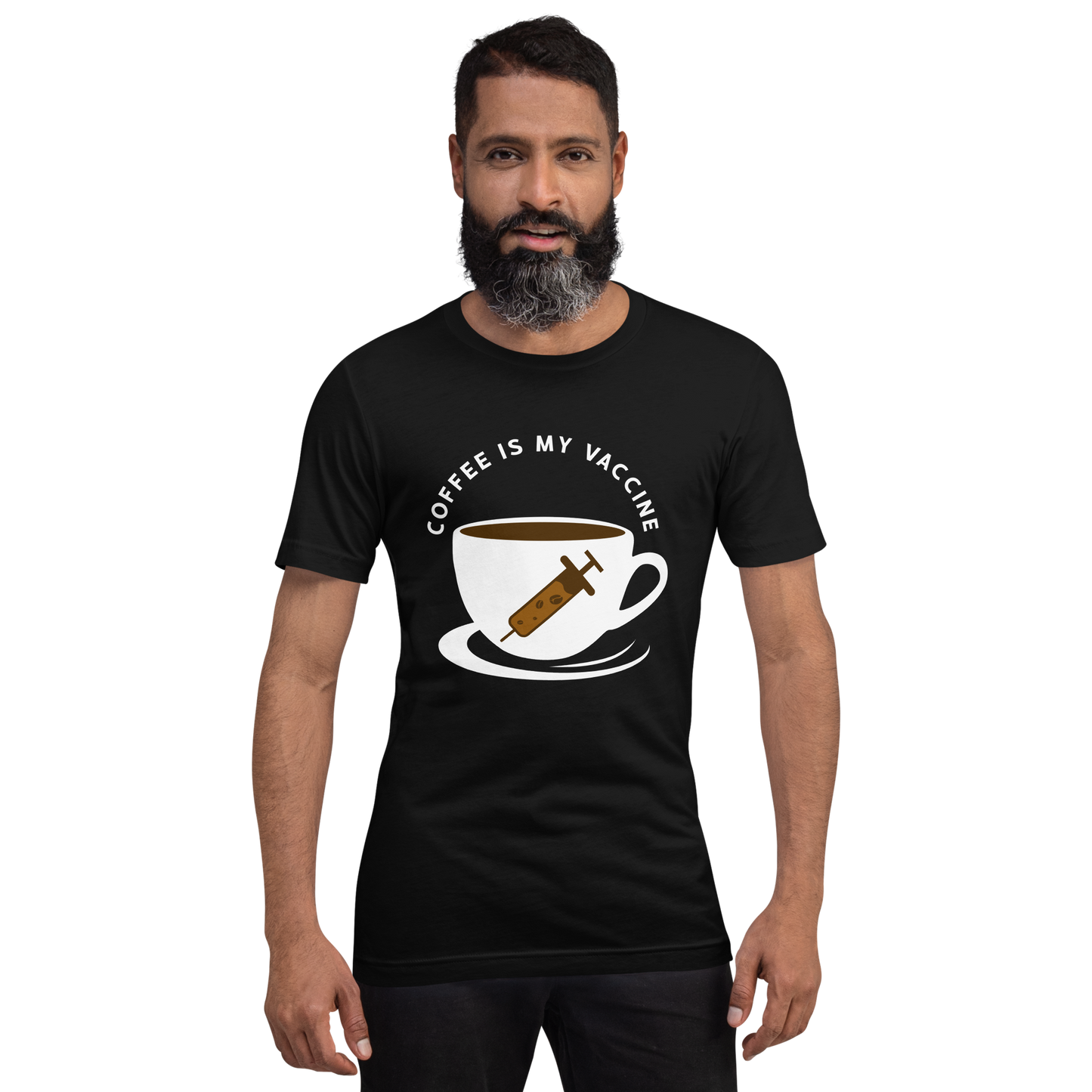 COFFEE IS MY VACCINE Coffee series unisex t-shirt