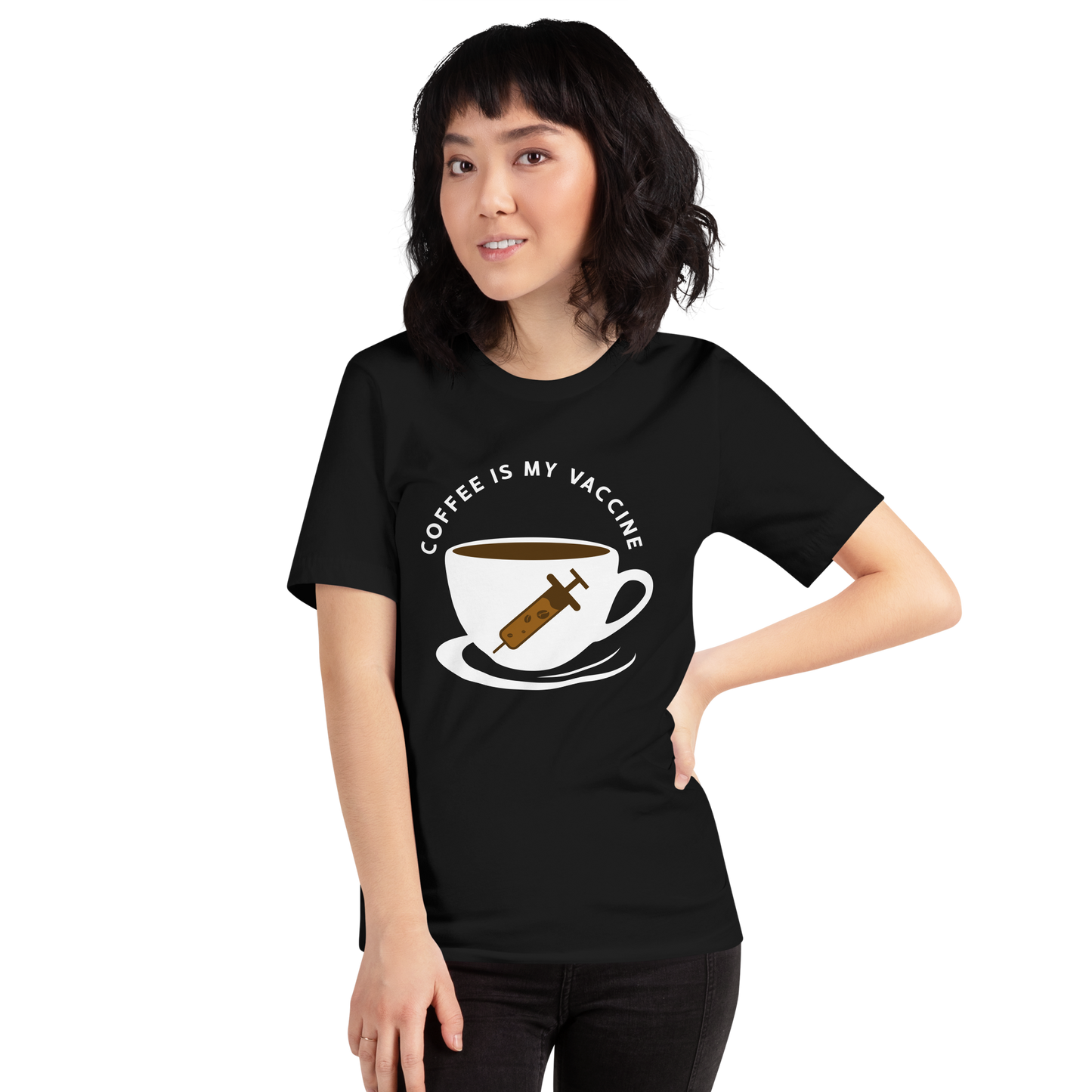 COFFEE IS MY VACCINE Coffee series unisex t-shirt