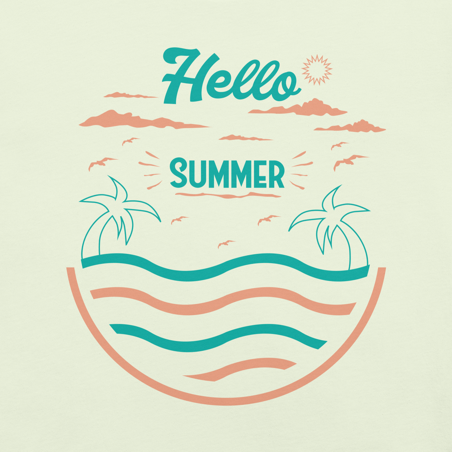 HELLO SUMMER  Summer series unisex t-shirt