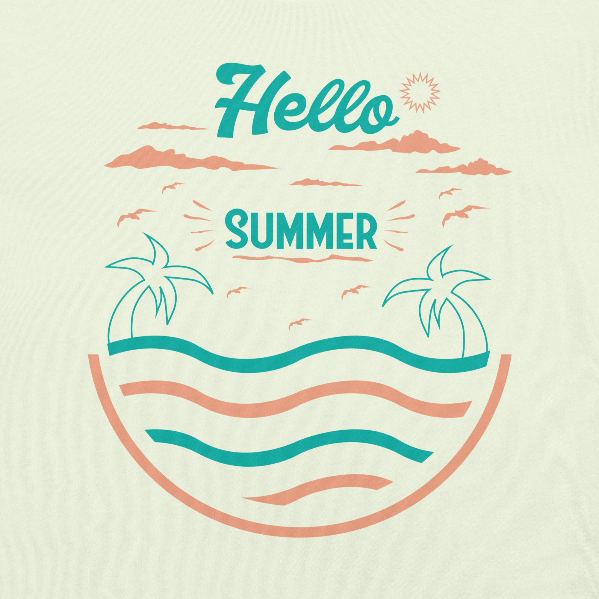 Camiseta unisex serie verano HOLA VERANO