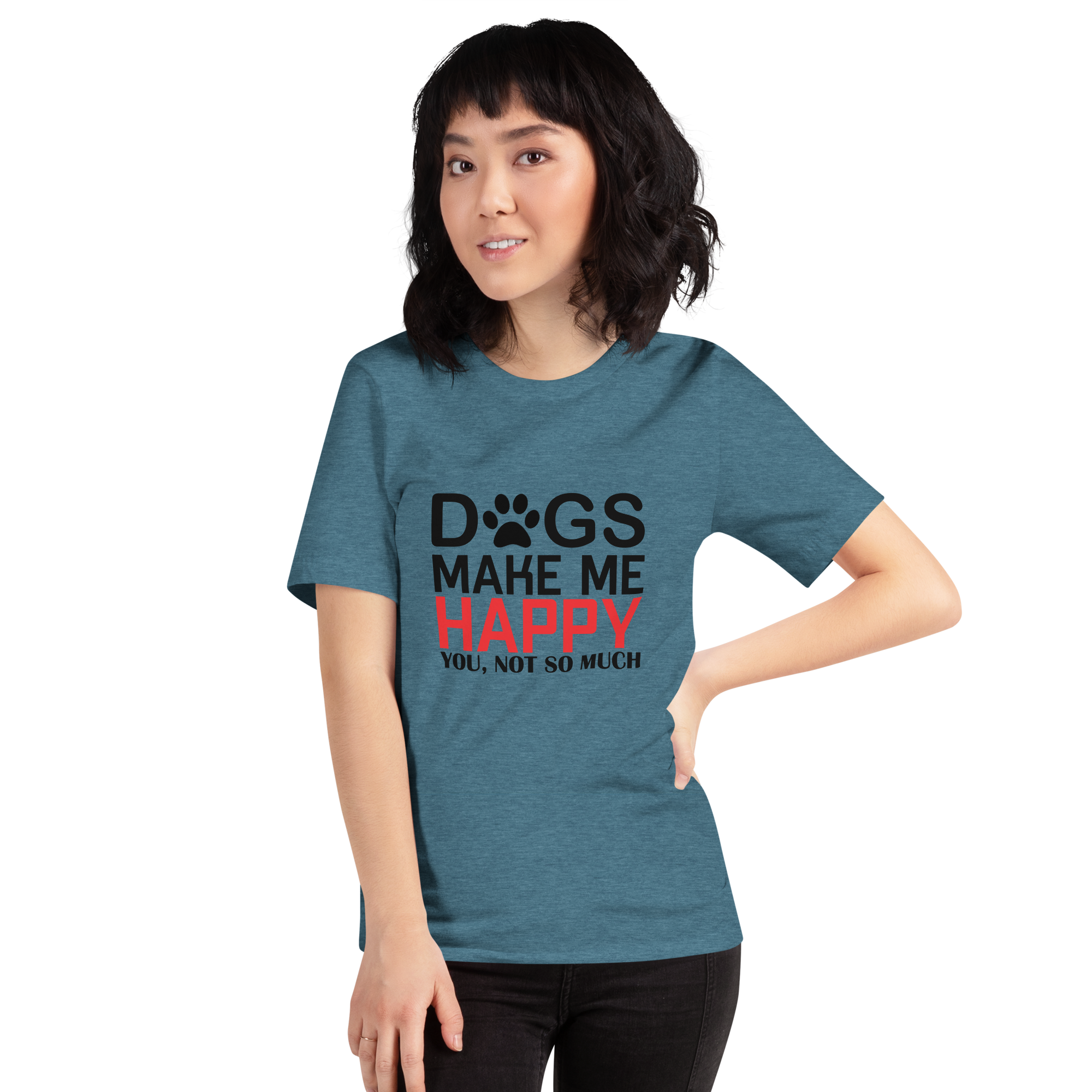 DOGS MAKE ME HAPPY unisex t-shirt