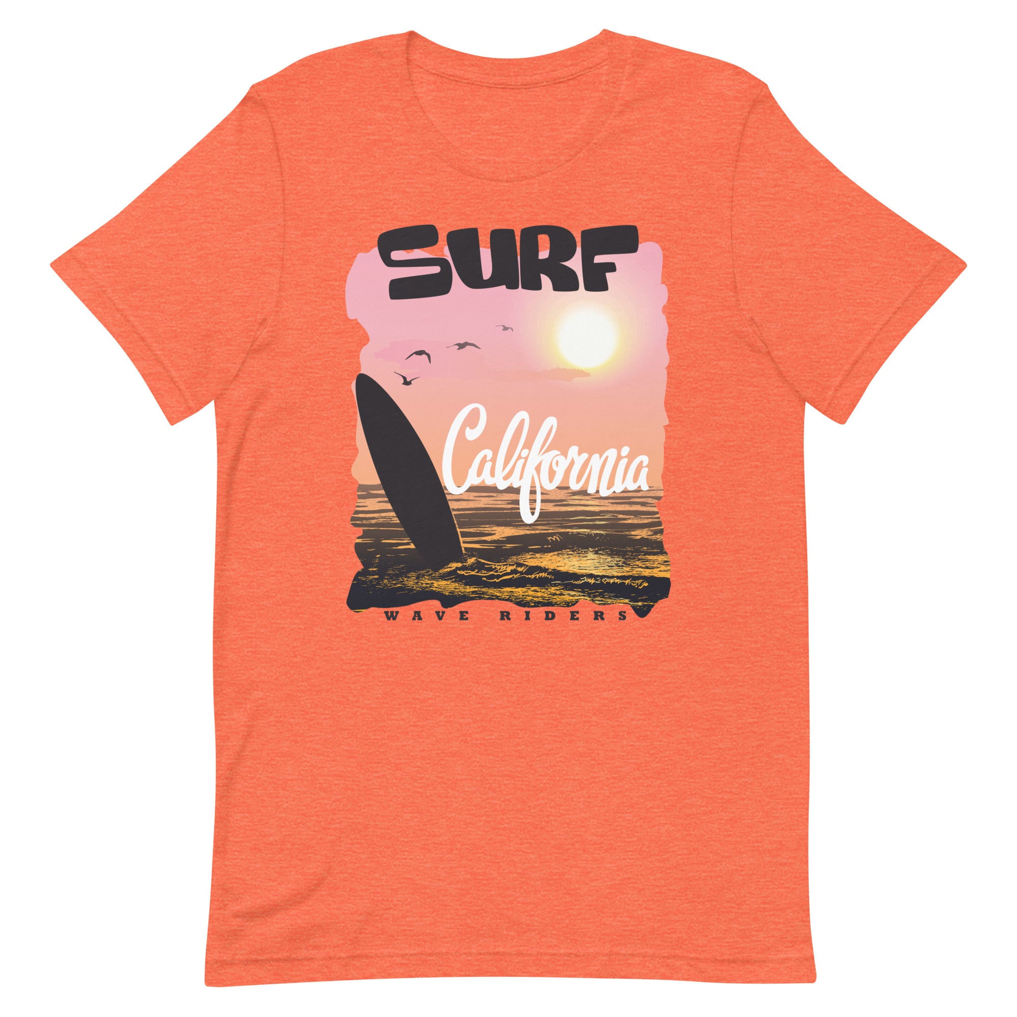Camiseta unisex de la serie de verano SURF CALIFORNIA