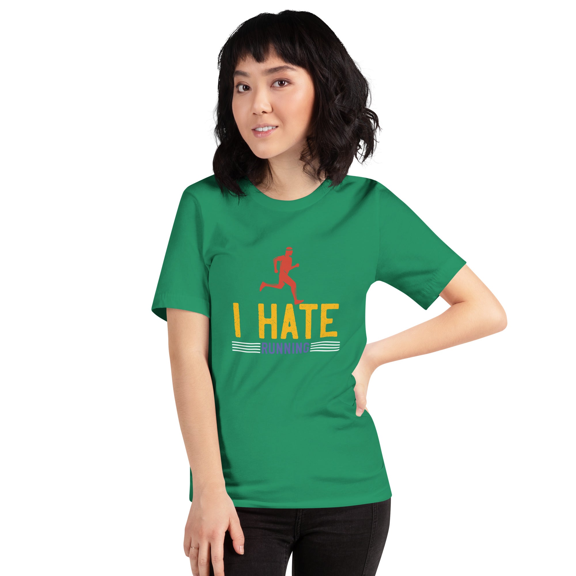 I HATE RUNNING unisex t-shirt