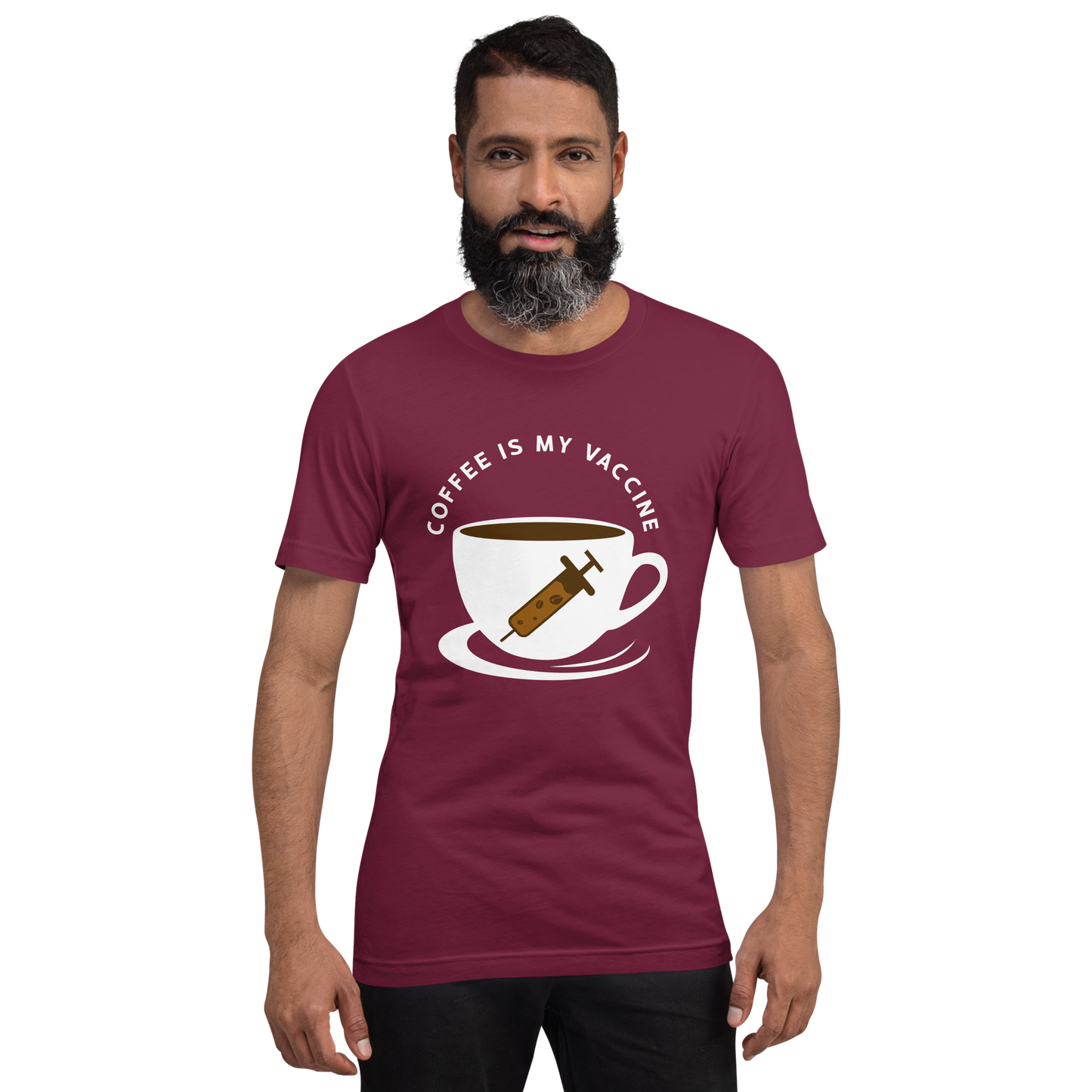 COFFEE IS MY VACCINE Coffee series unisex t-shirt