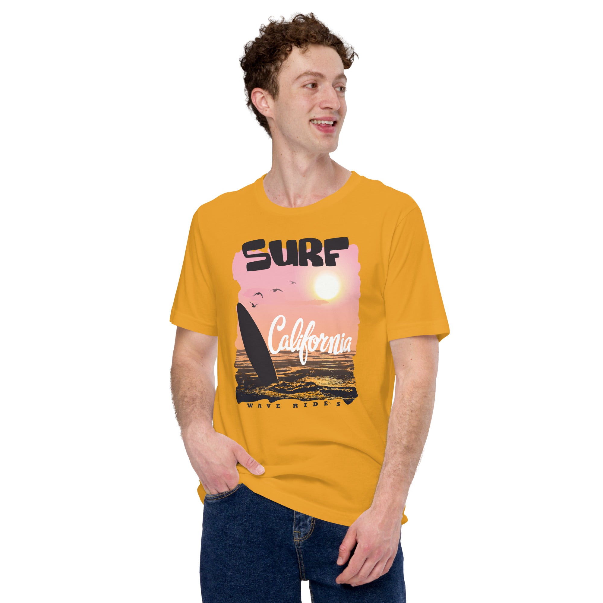 Camiseta unisex de la serie de verano SURF CALIFORNIA