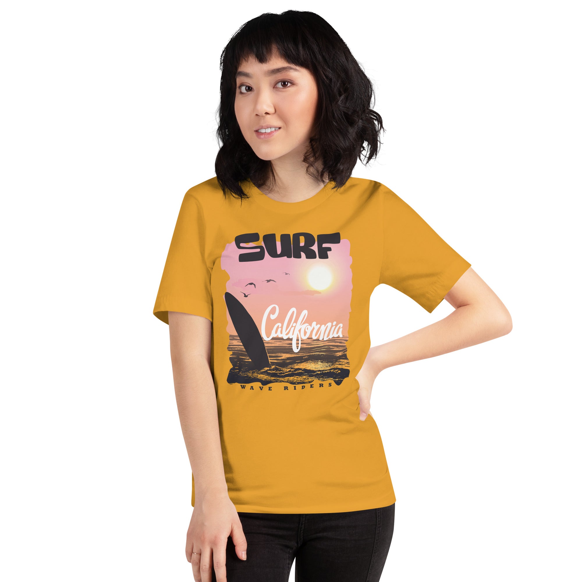 Camiseta unisex de la serie de verano SURF CALIFORNIA