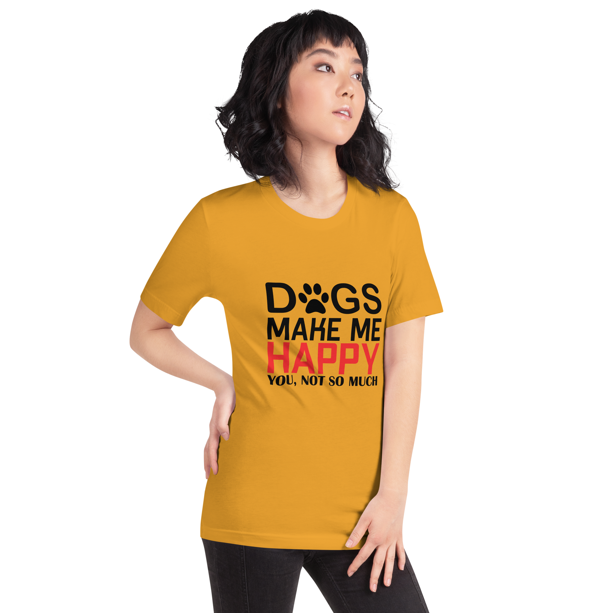 DOGS MAKE ME HAPPY unisex t-shirt