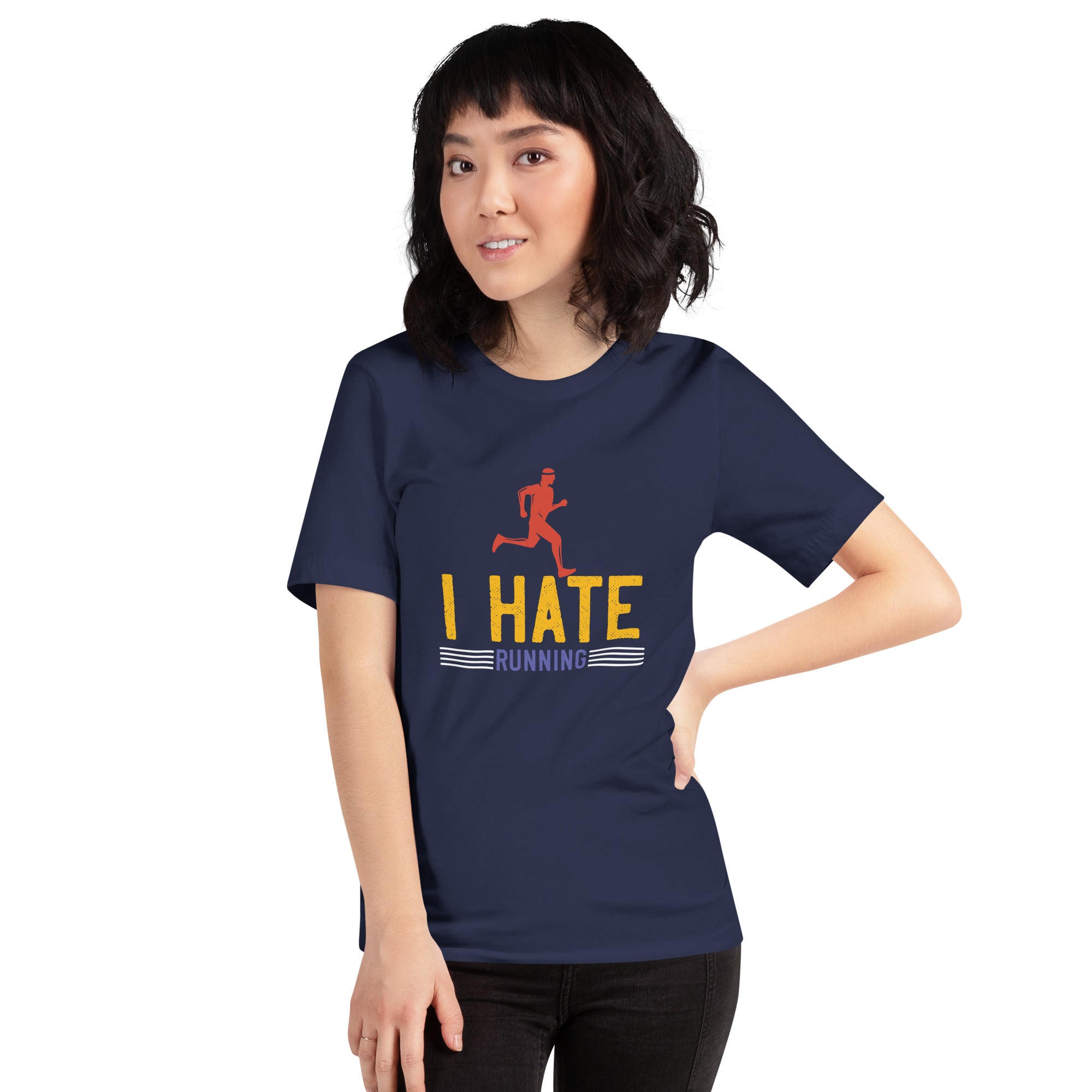 I HATE RUNNING unisex t-shirt