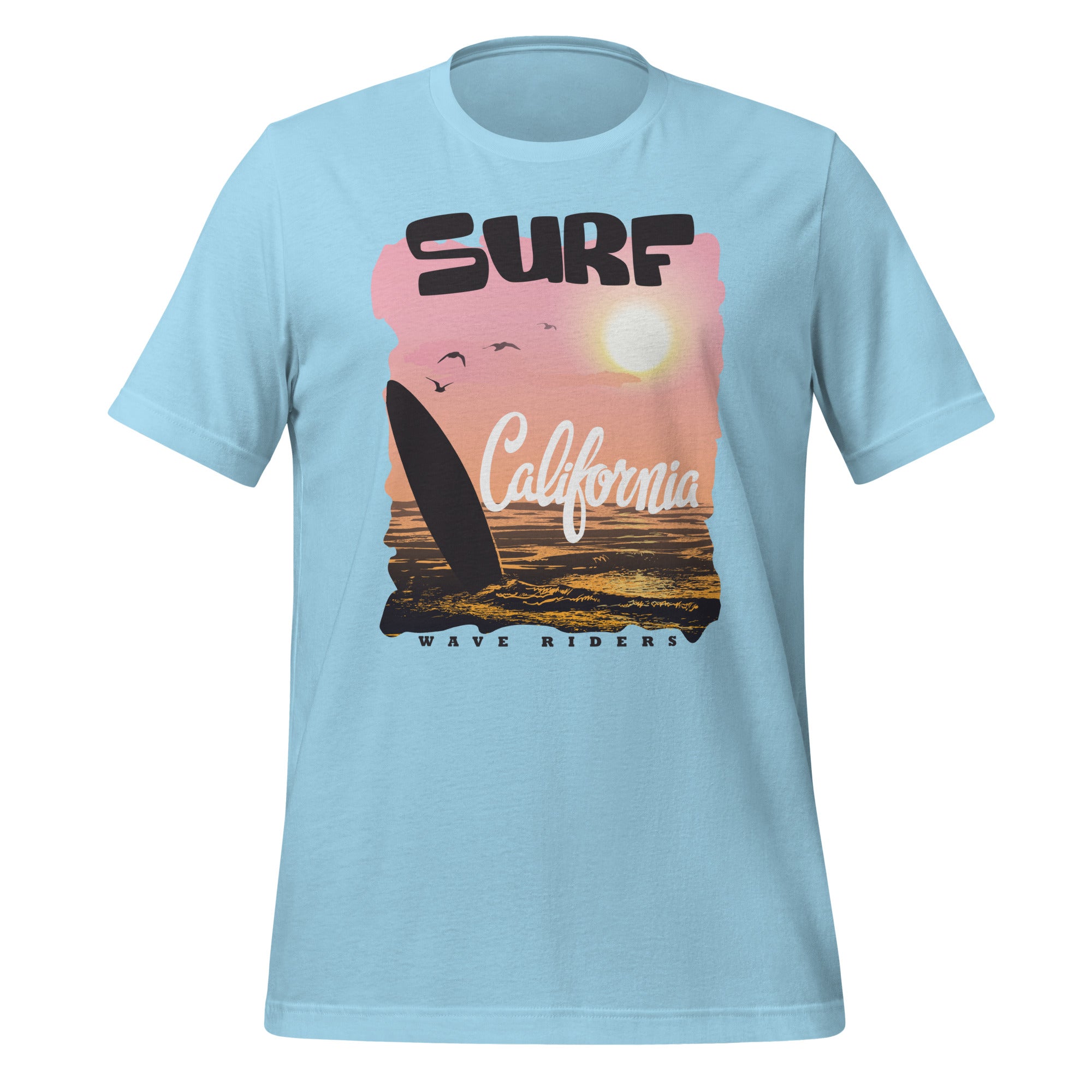 Camiseta unisex de la serie de verano SURF CALIFORNIA