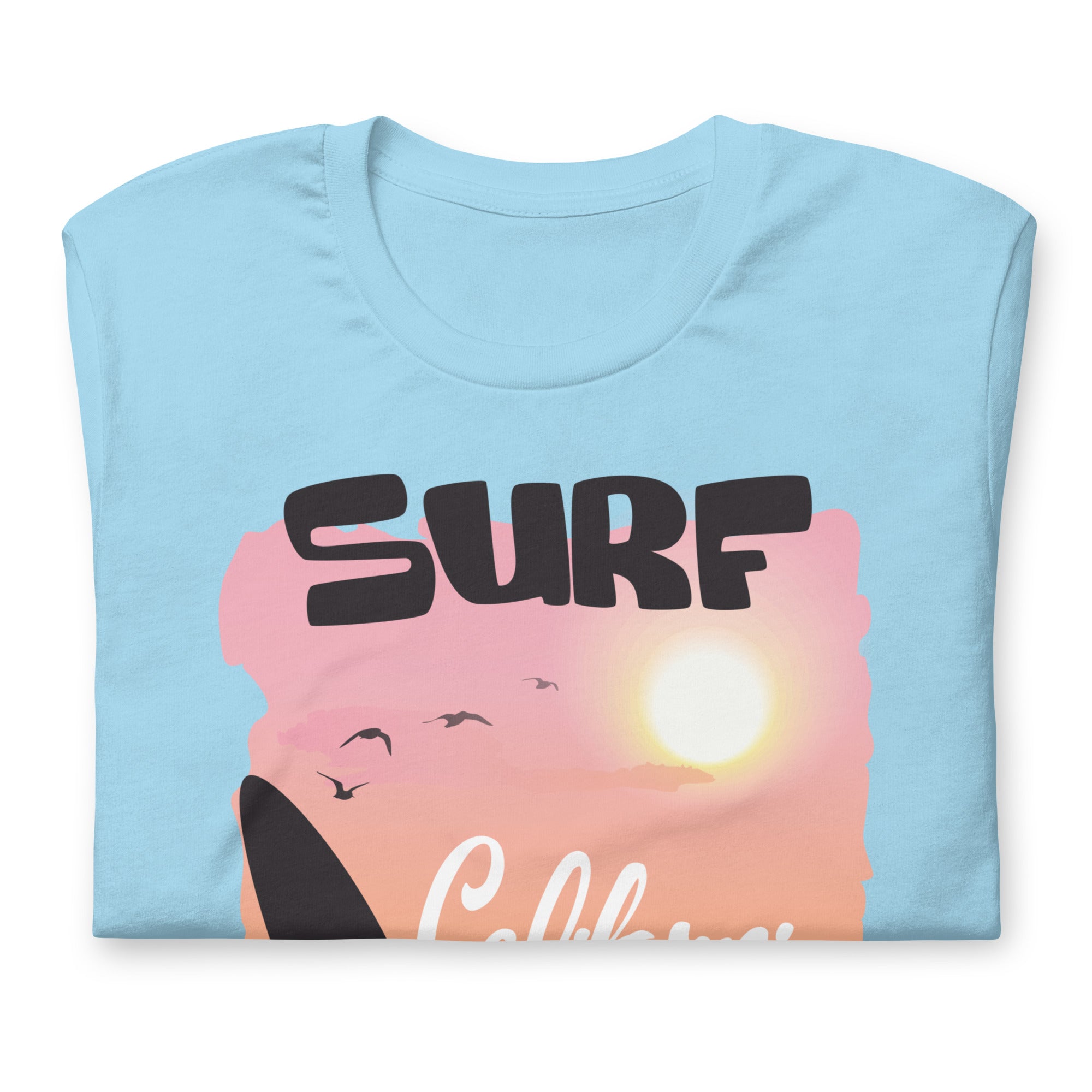 Camiseta unisex de la serie de verano SURF CALIFORNIA
