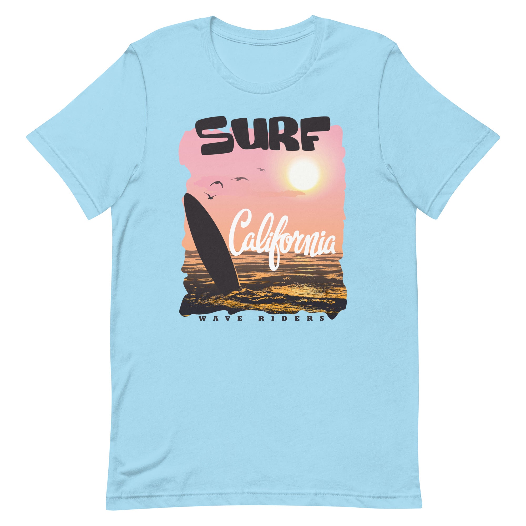 Camiseta unisex de la serie de verano SURF CALIFORNIA