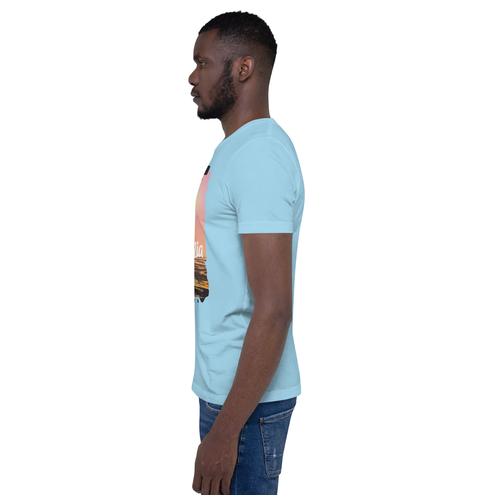 Camiseta unisex de la serie de verano SURF CALIFORNIA