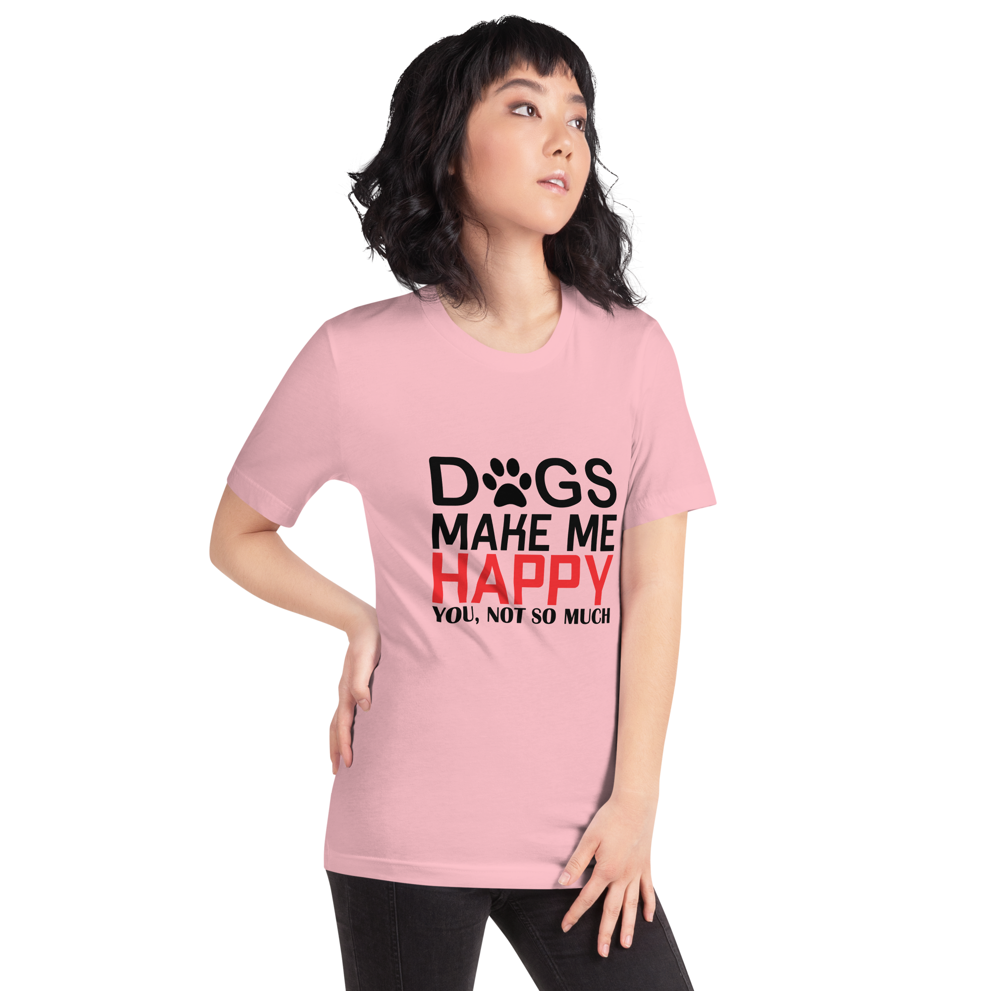 DOGS MAKE ME HAPPY unisex t-shirt