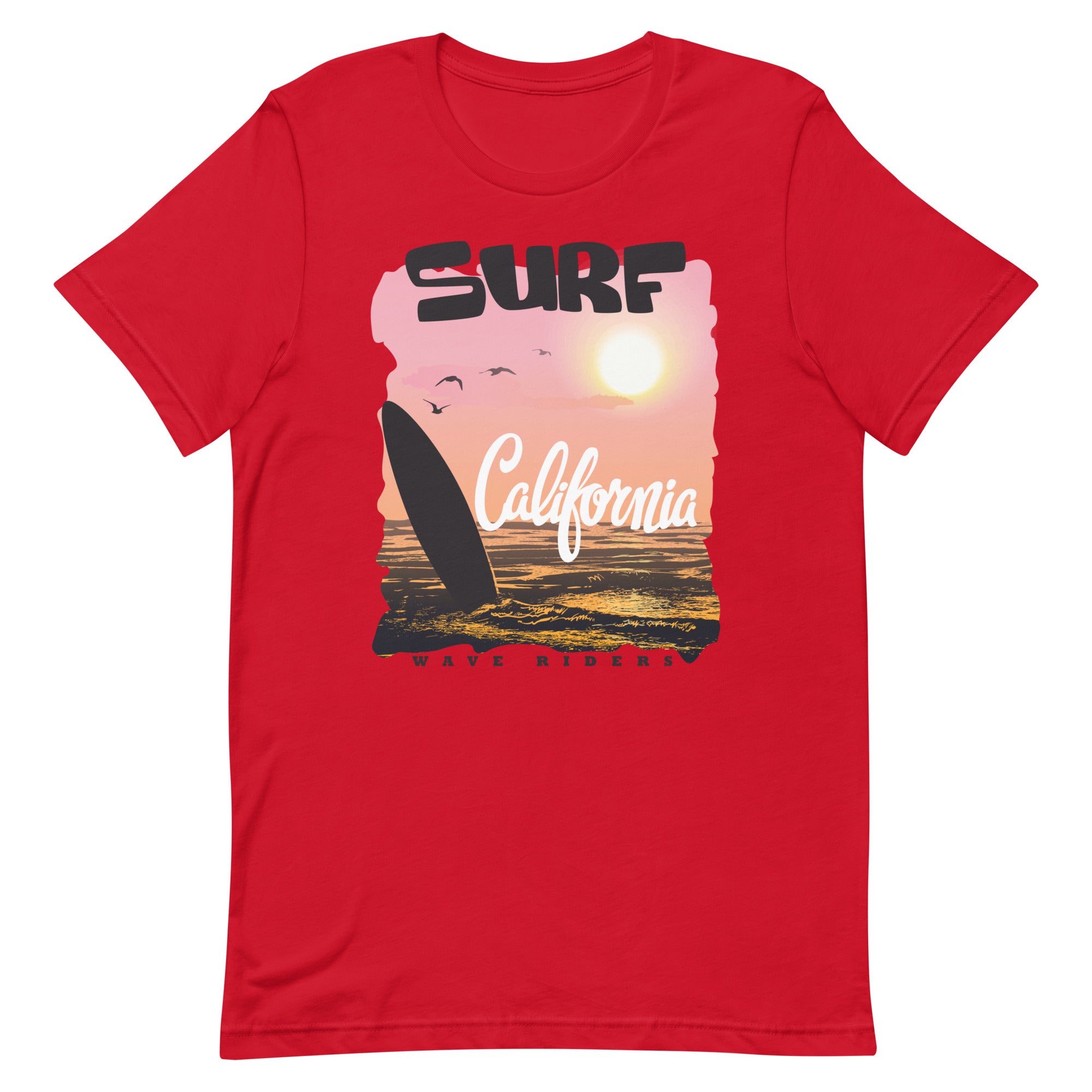 Camiseta unisex de la serie de verano SURF CALIFORNIA