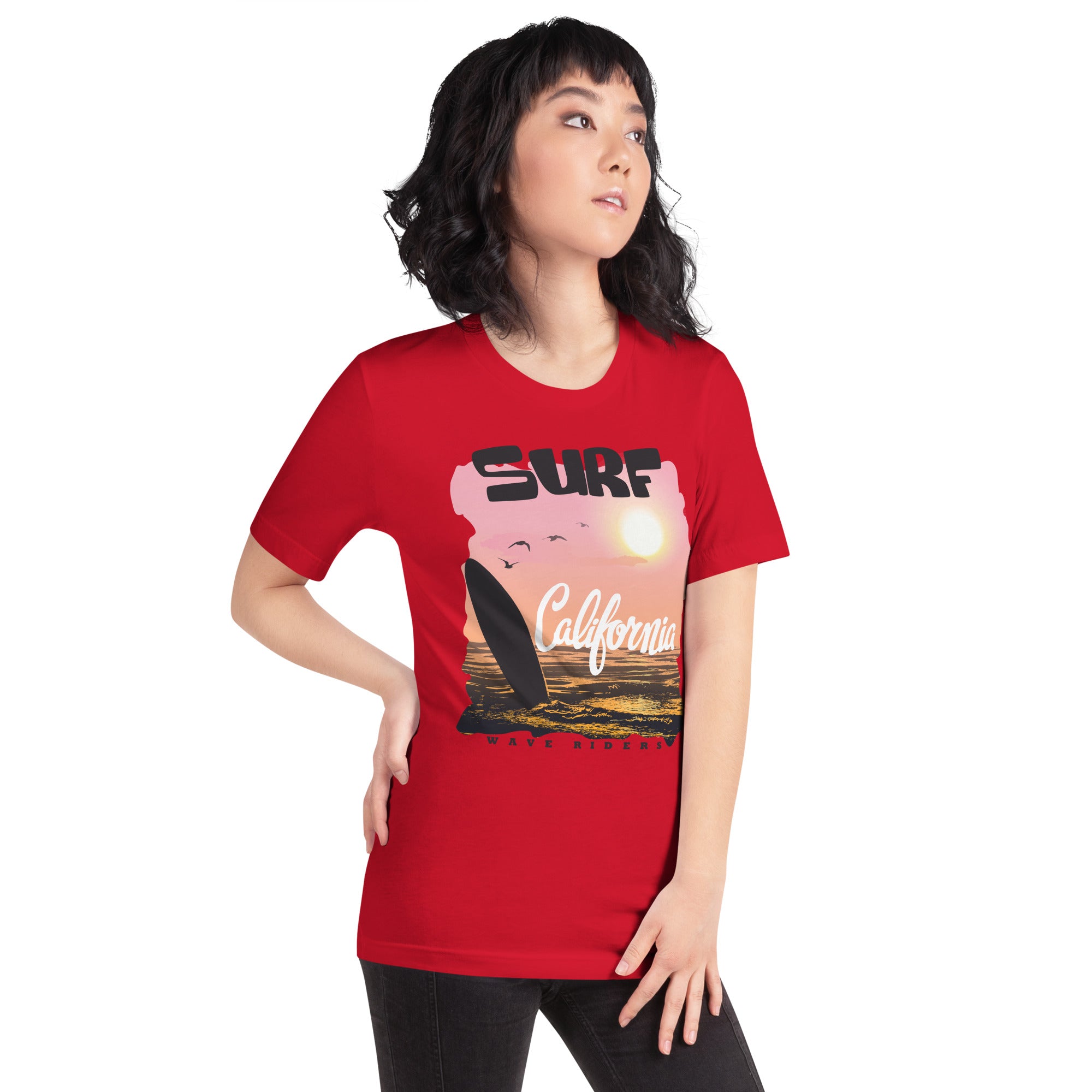 Camiseta unisex de la serie de verano SURF CALIFORNIA