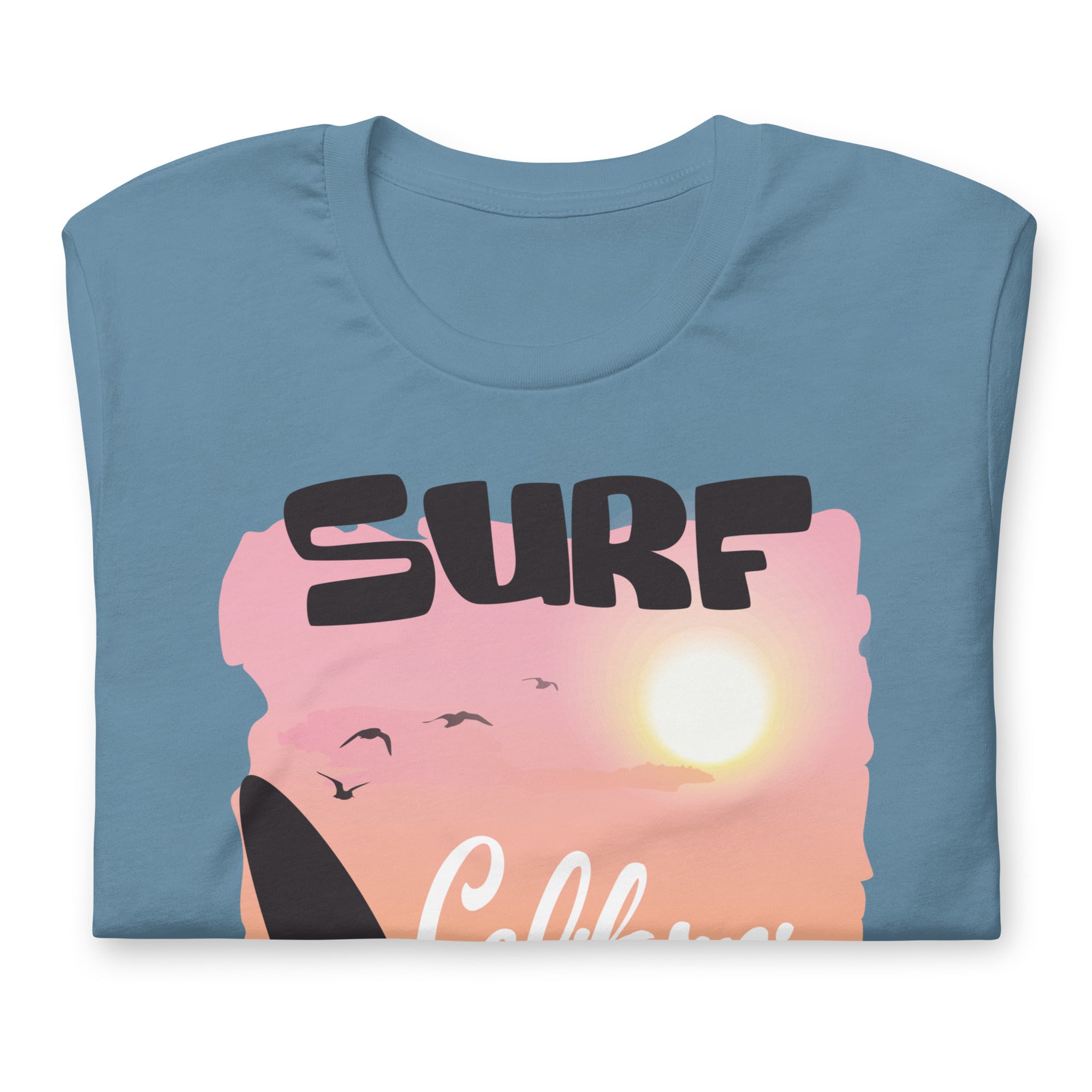 Camiseta unisex de la serie de verano SURF CALIFORNIA