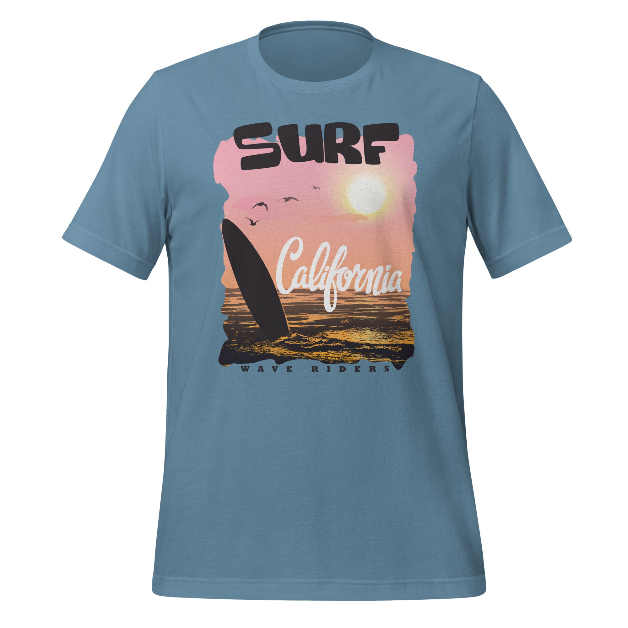 Camiseta unisex de la serie de verano SURF CALIFORNIA