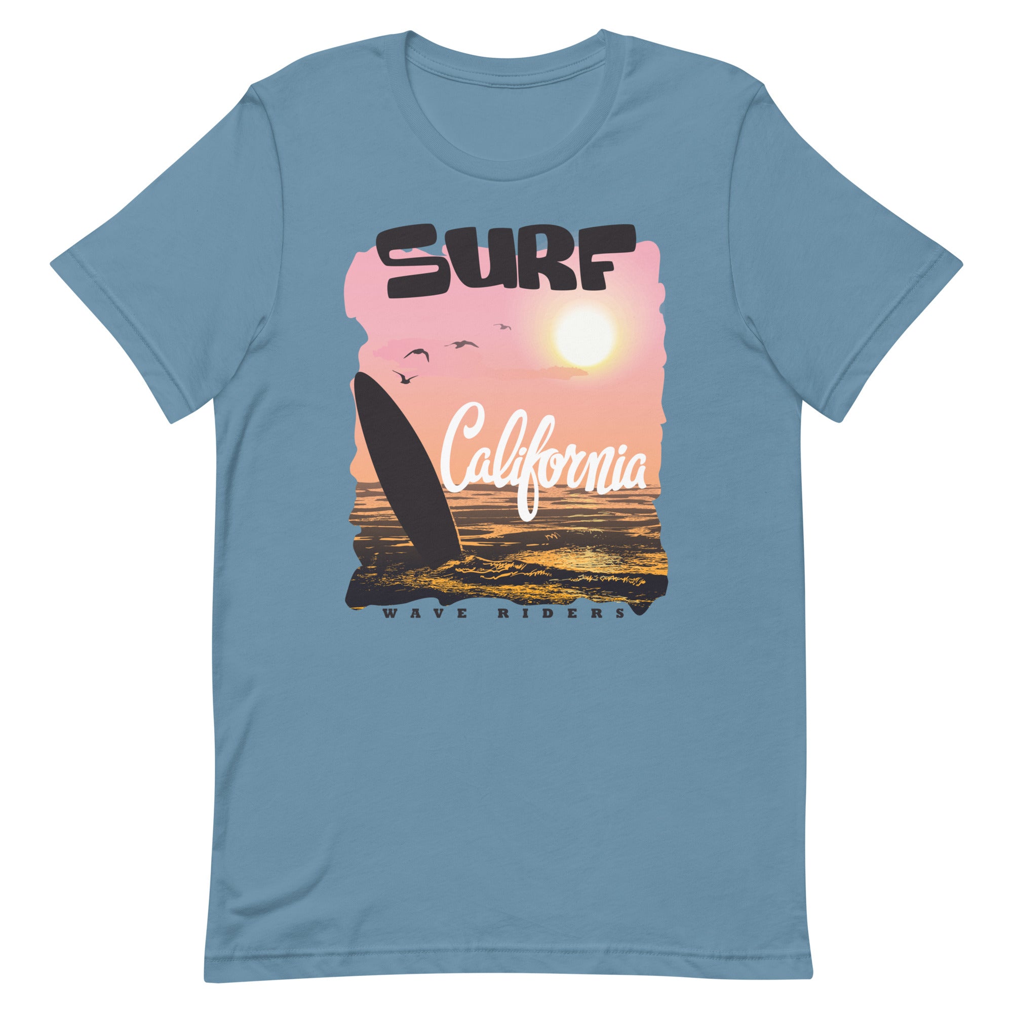 Camiseta unisex de la serie de verano SURF CALIFORNIA