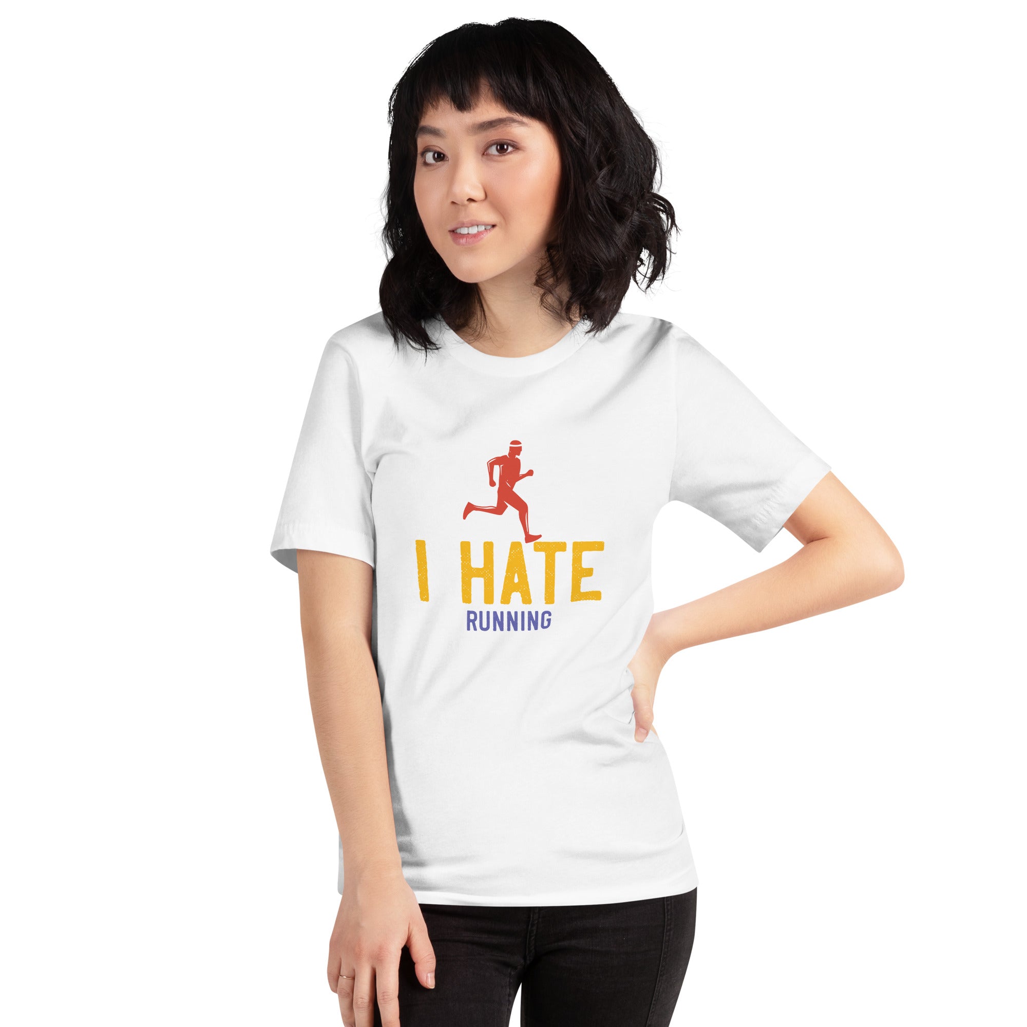 I HATE RUNNING unisex t-shirt
