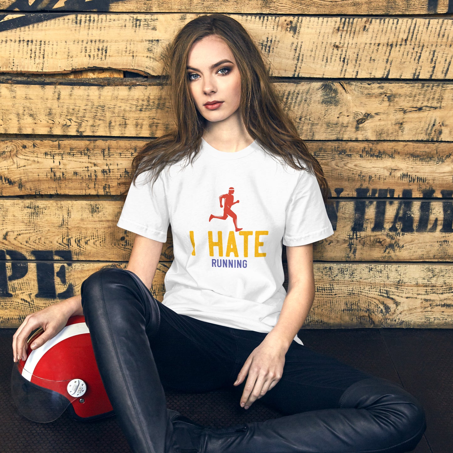 I HATE RUNNING unisex running t-shirt