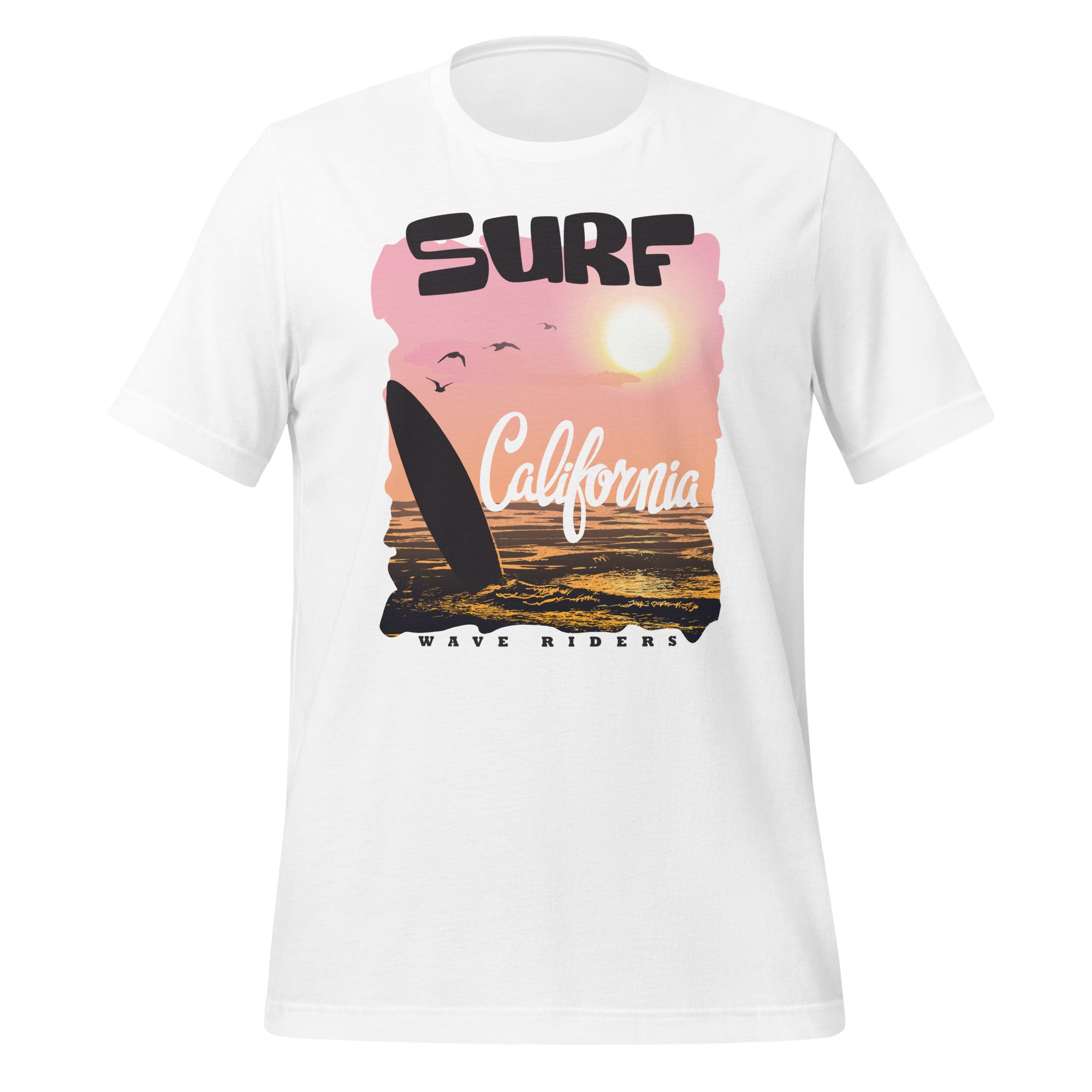 Camiseta unisex de la serie de verano SURF CALIFORNIA