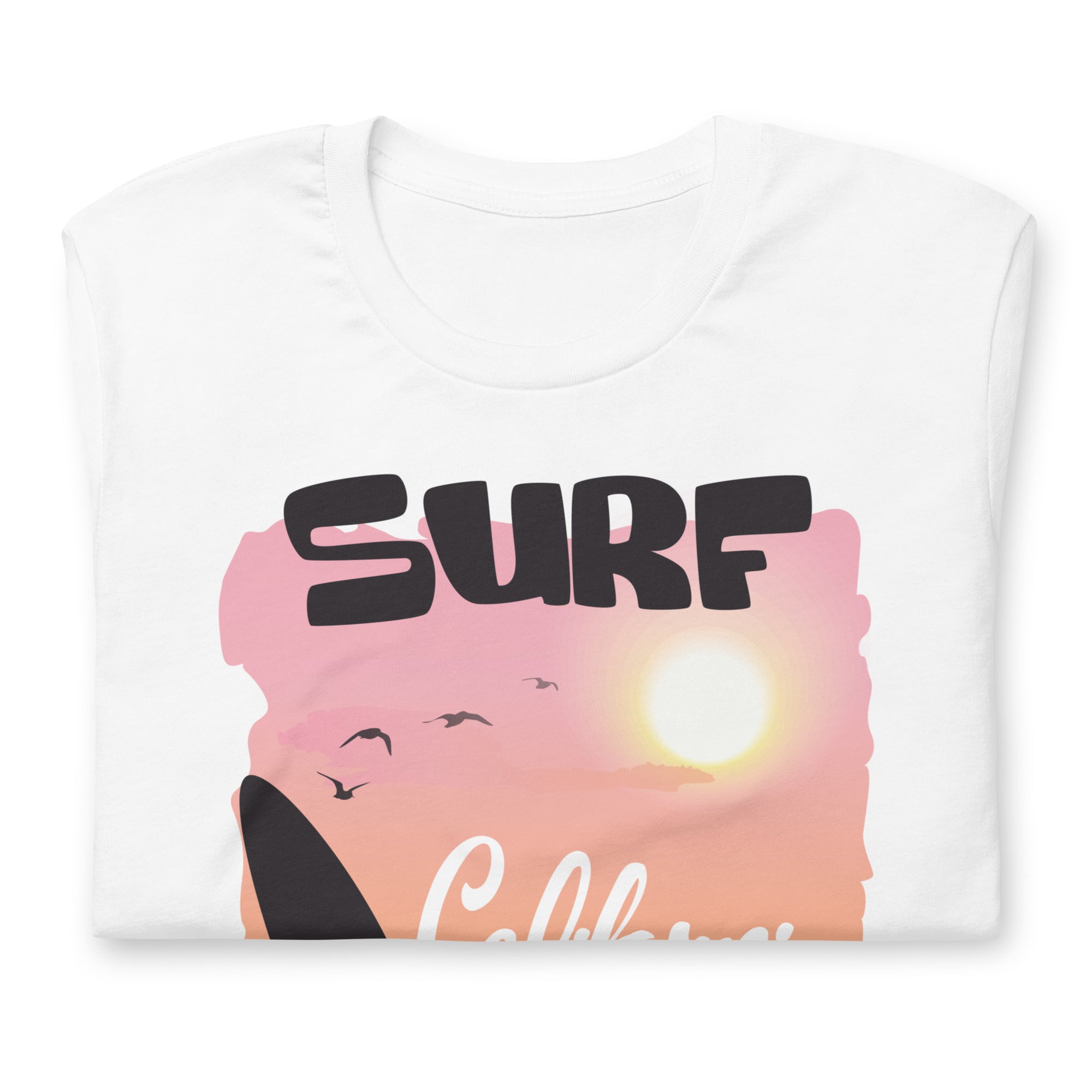 Camiseta unisex de la serie de verano SURF CALIFORNIA