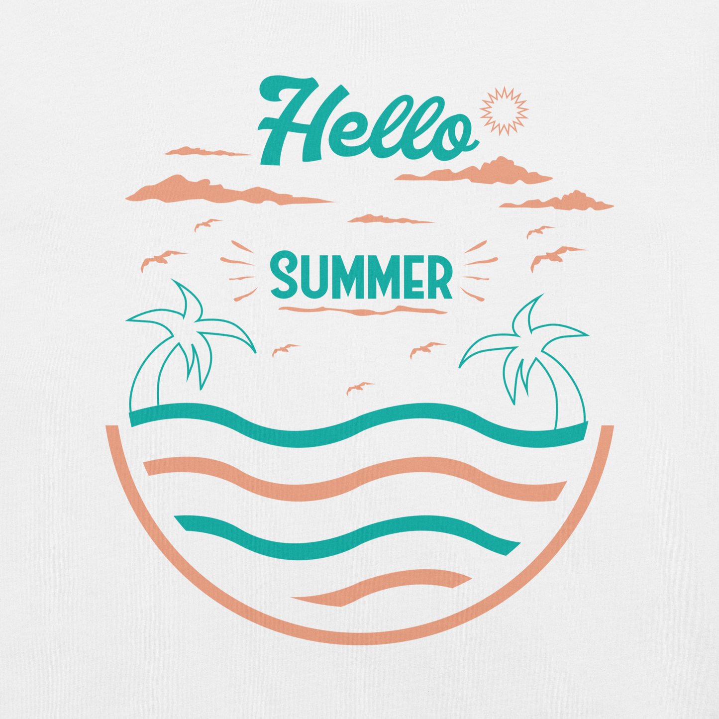 HELLO SUMMER  Summer series unisex t-shirt