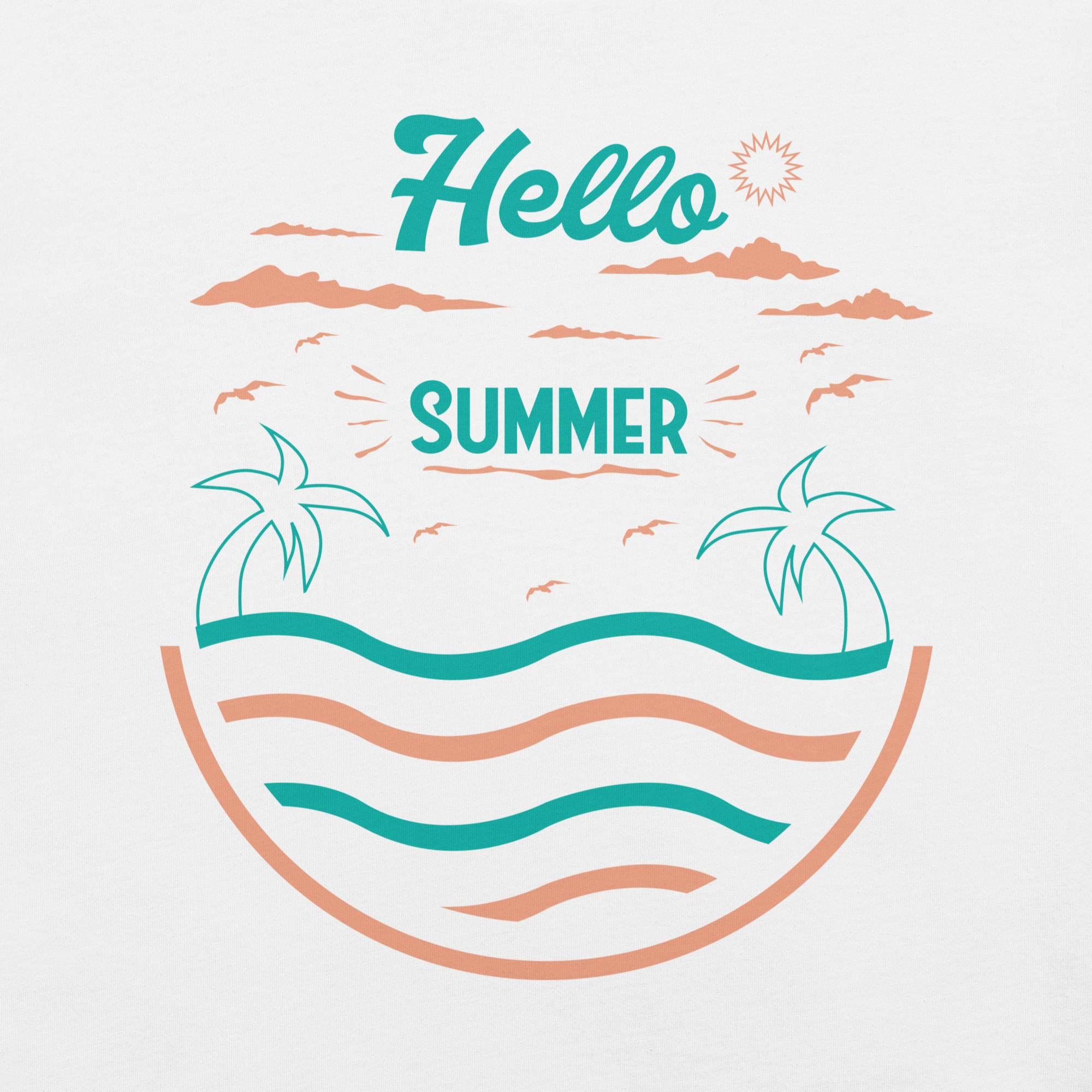 Camiseta unisex serie verano HOLA VERANO