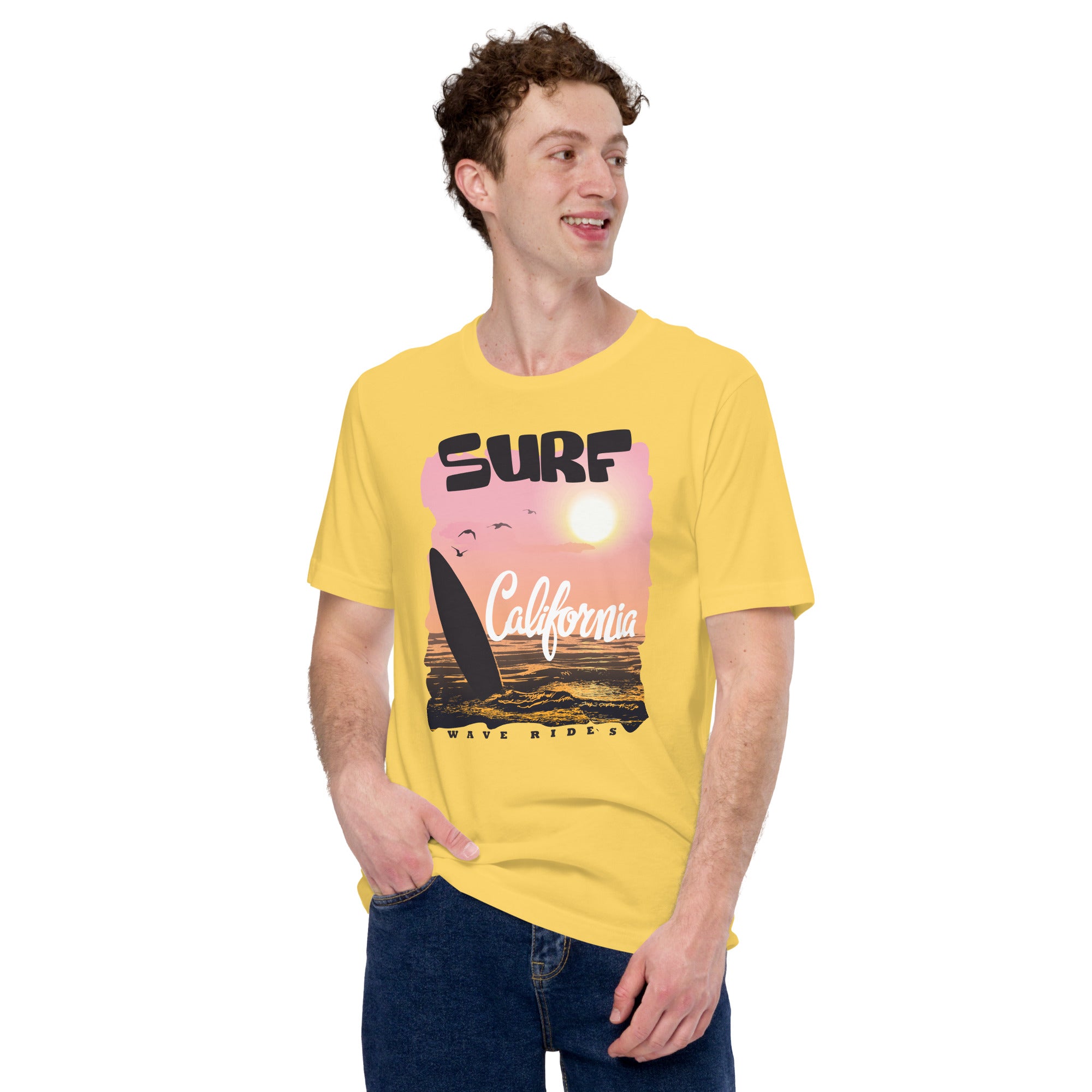 Camiseta unisex de la serie de verano SURF CALIFORNIA