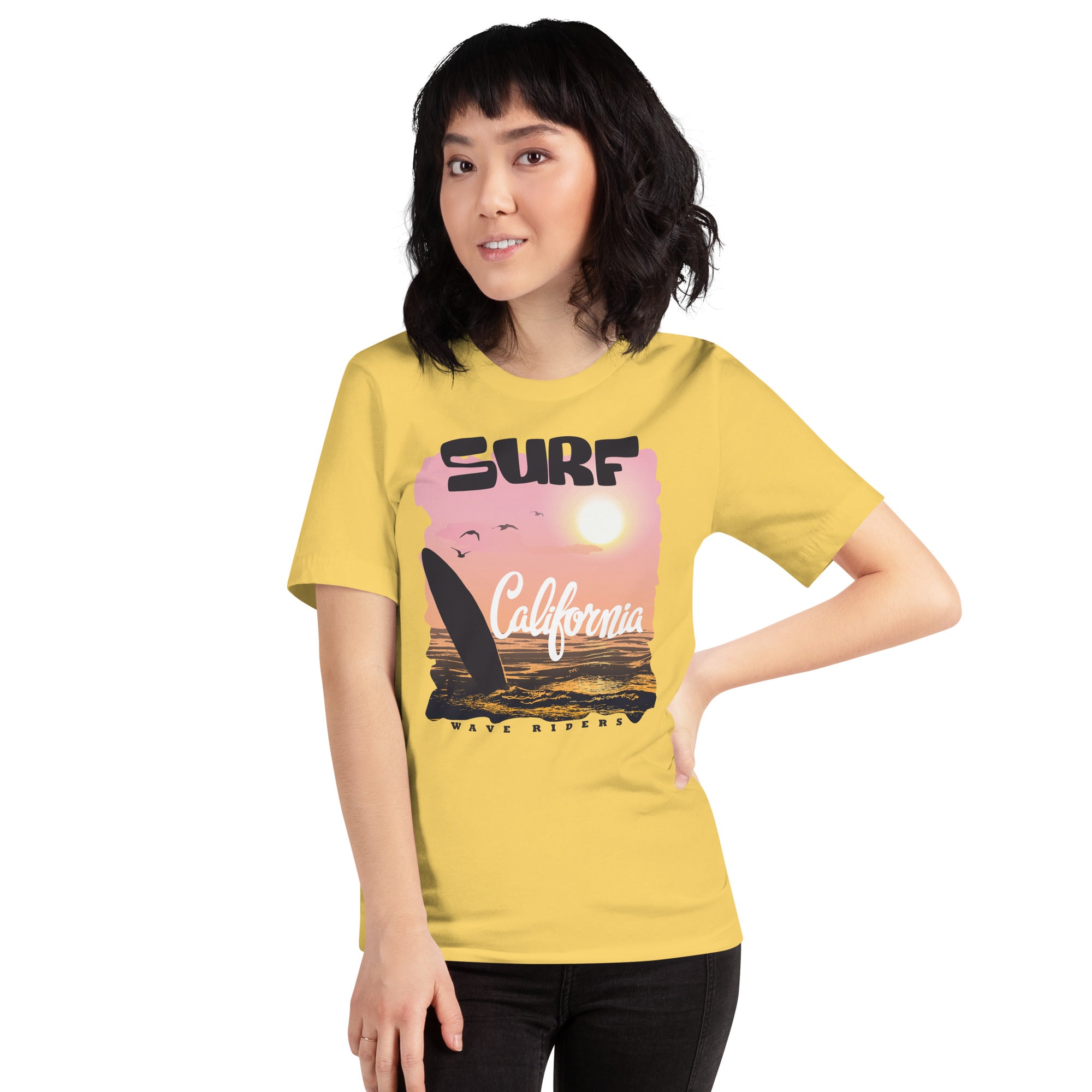 Camiseta unisex de la serie de verano SURF CALIFORNIA