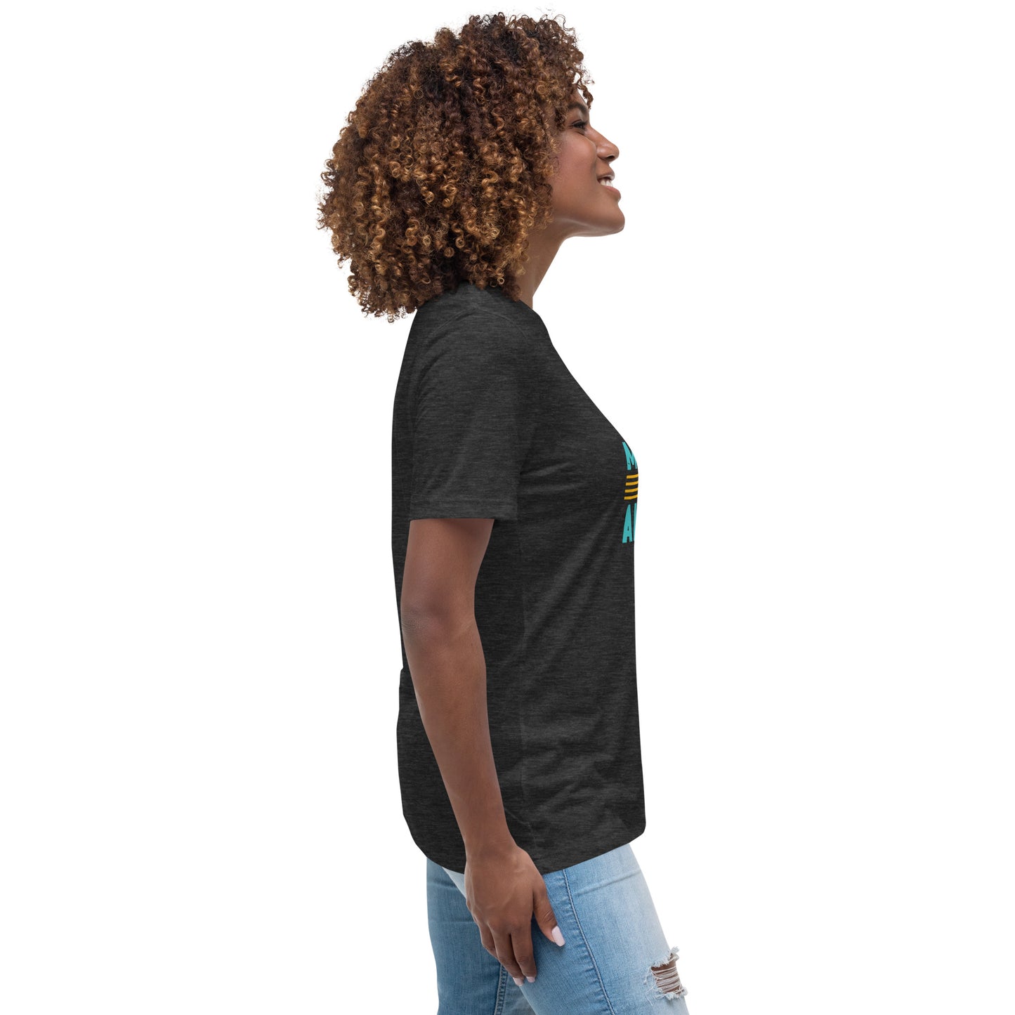 HUSTLE MIND women's running relaxed t-shirt