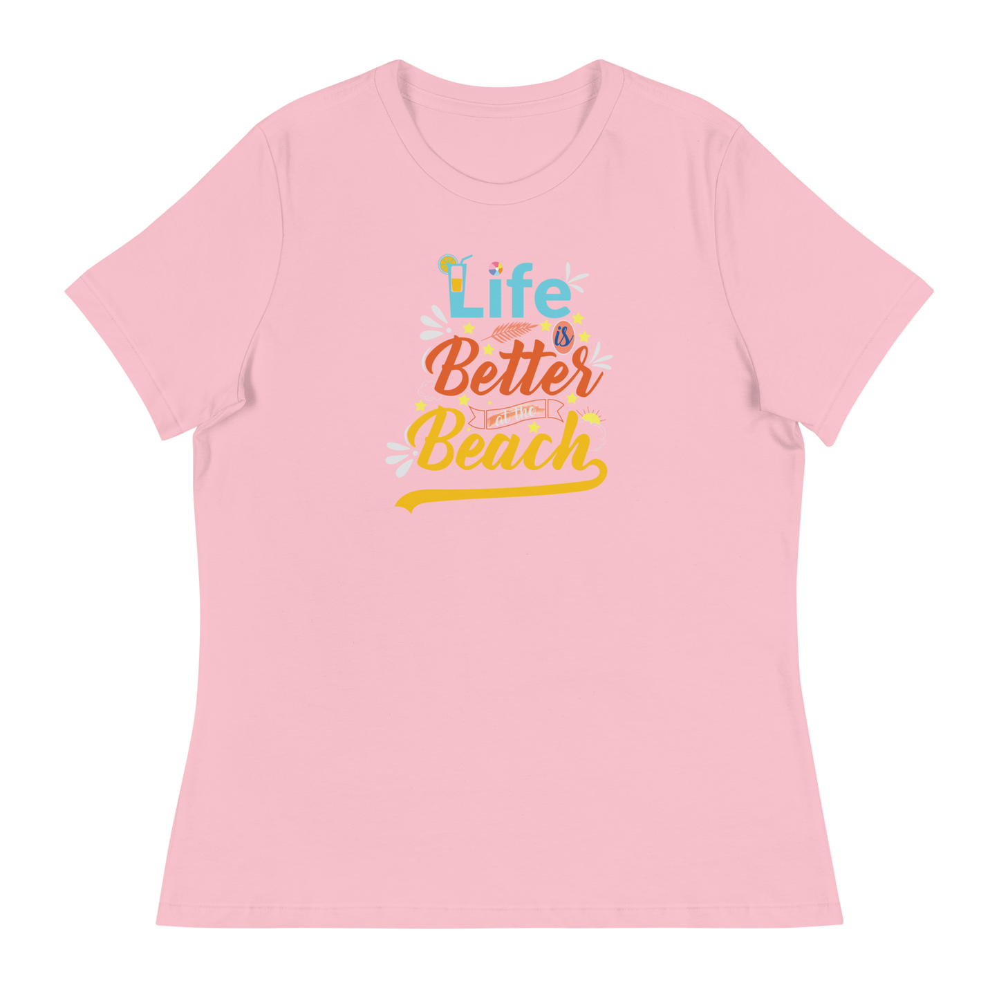 LIFE BETTER BEACH Women's Relaxed T-Shirt