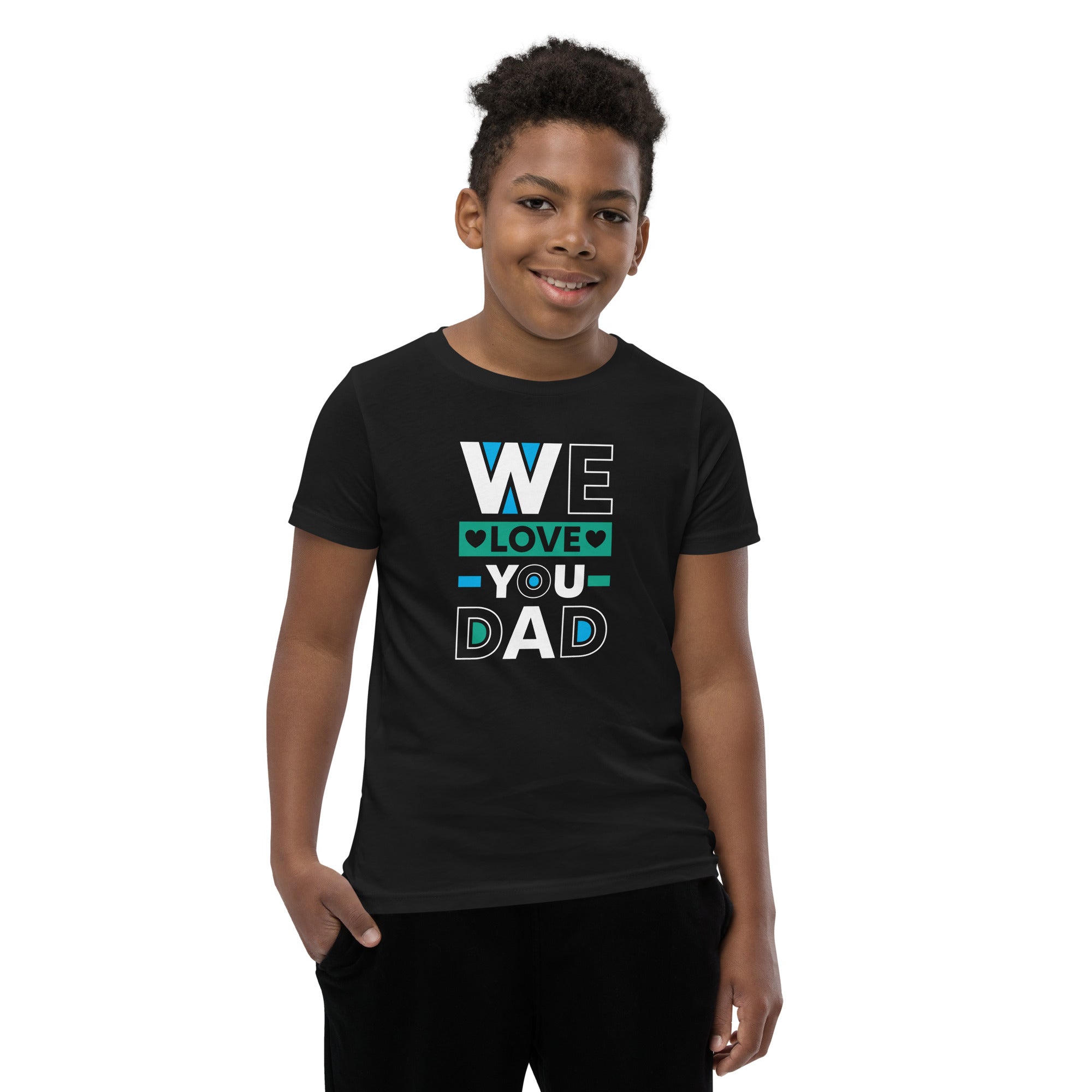 Camiseta juvenil de manga corta "TE AMAMOS PAPÁ"