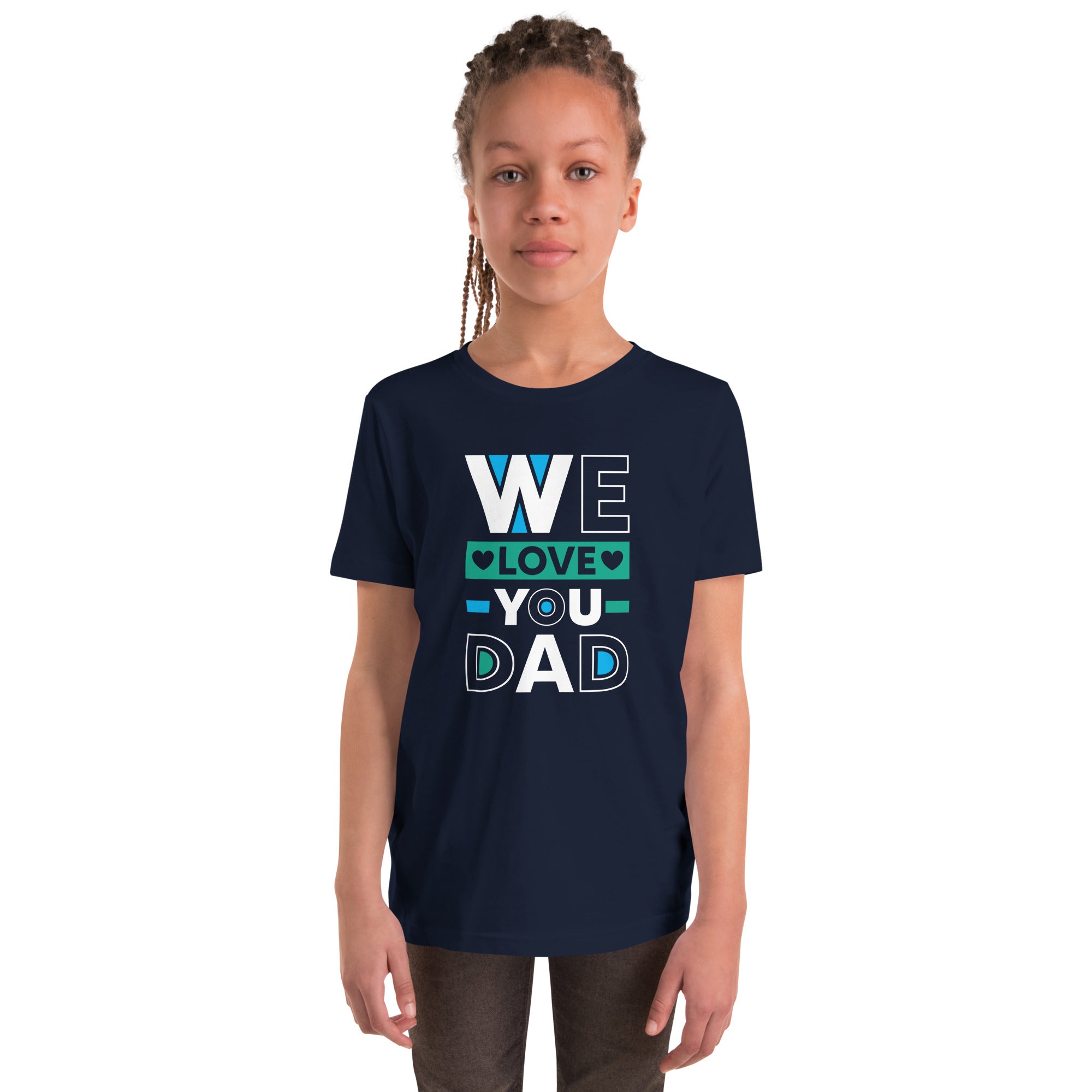 Camiseta juvenil de manga corta "TE AMAMOS PAPÁ"