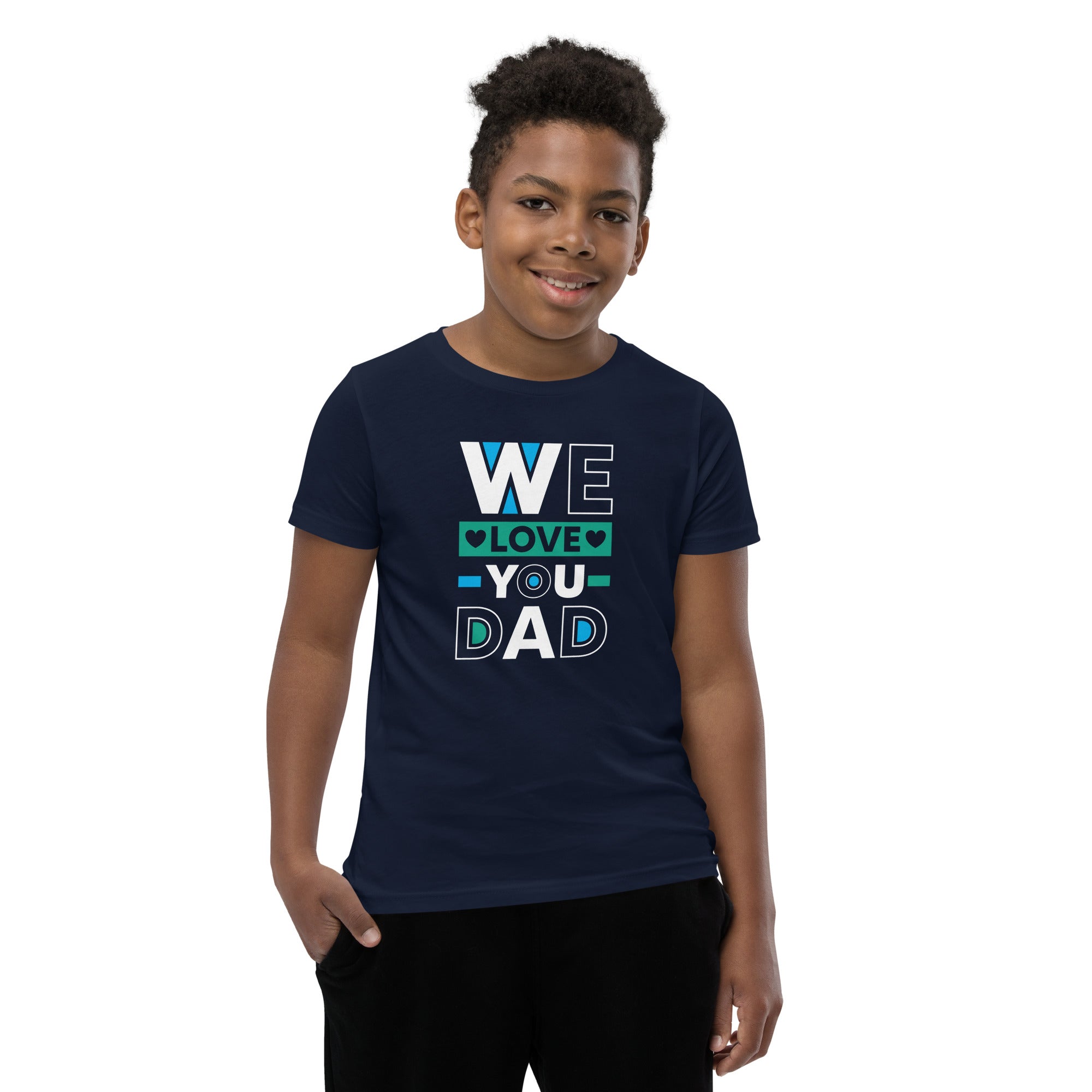 Camiseta juvenil de manga corta "TE AMAMOS PAPÁ"