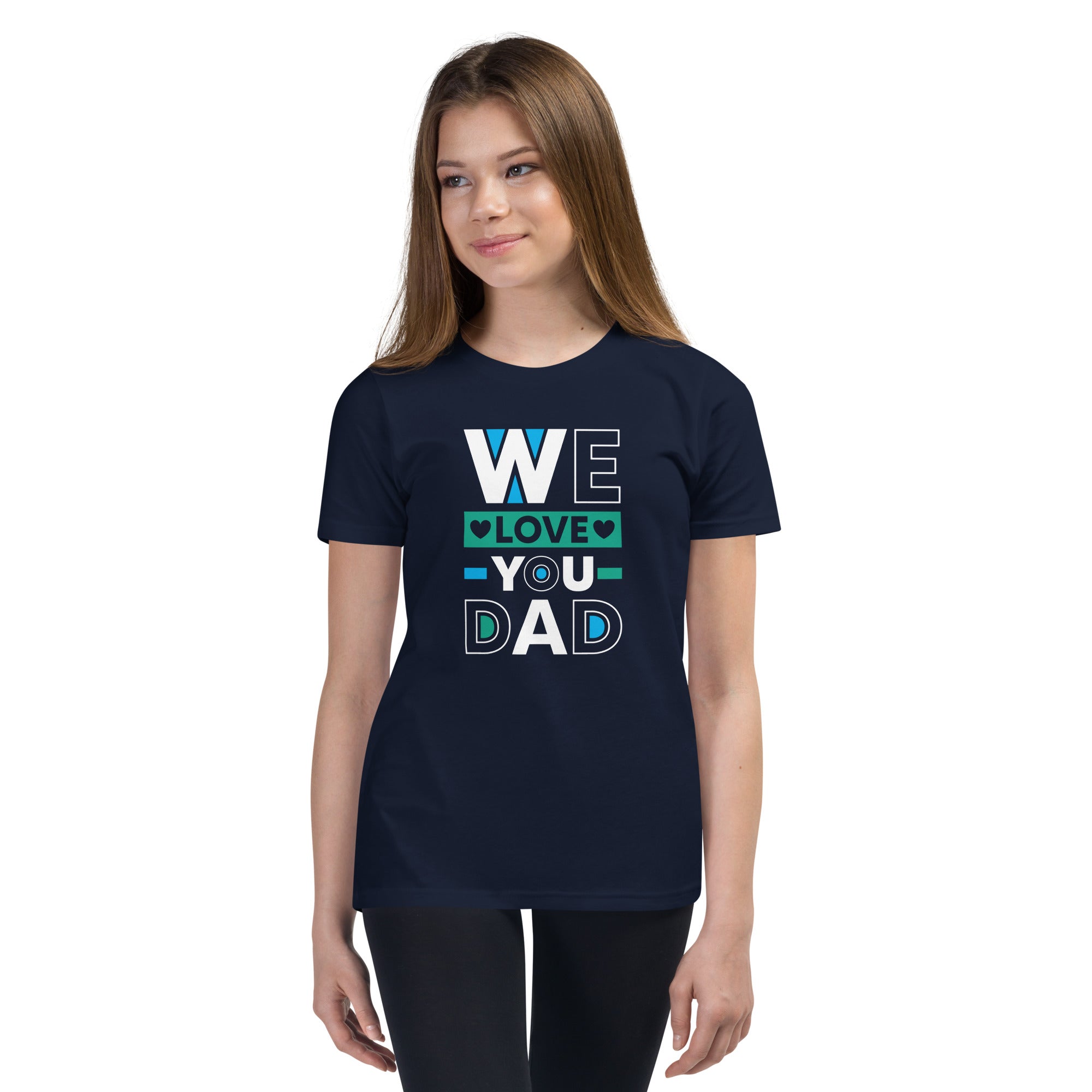 Camiseta juvenil de manga corta "TE AMAMOS PAPÁ"